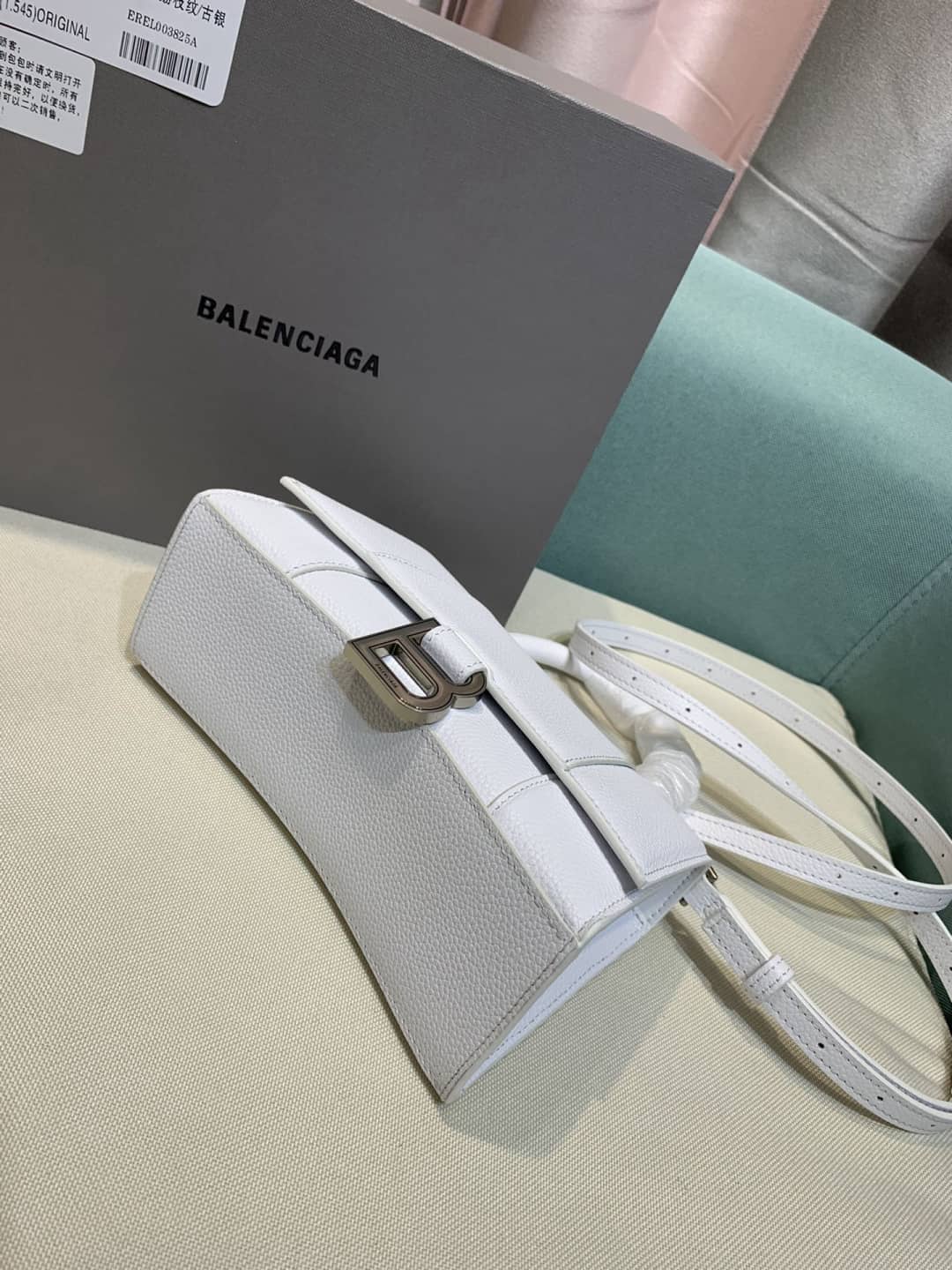 Balenciaga Hourglass Leather Top Handle Replica Bag - Replicaclubs