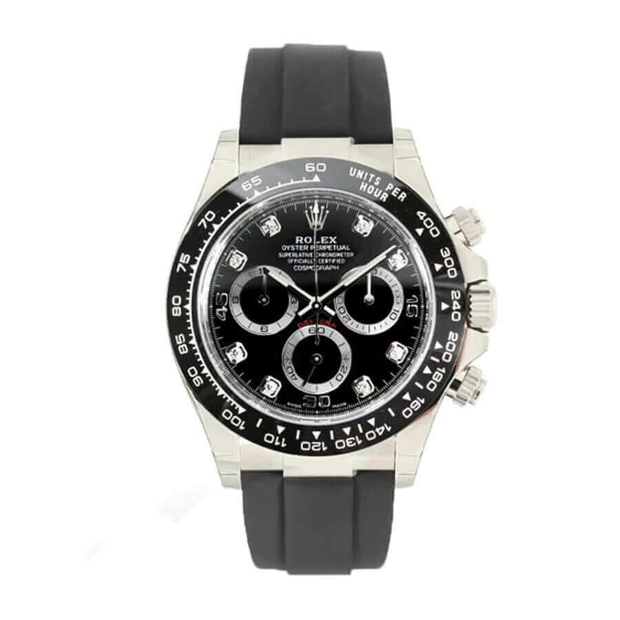 Rolex Daytona 116519LN Oysterflex Diamond Replica - Elite Watch Atelier