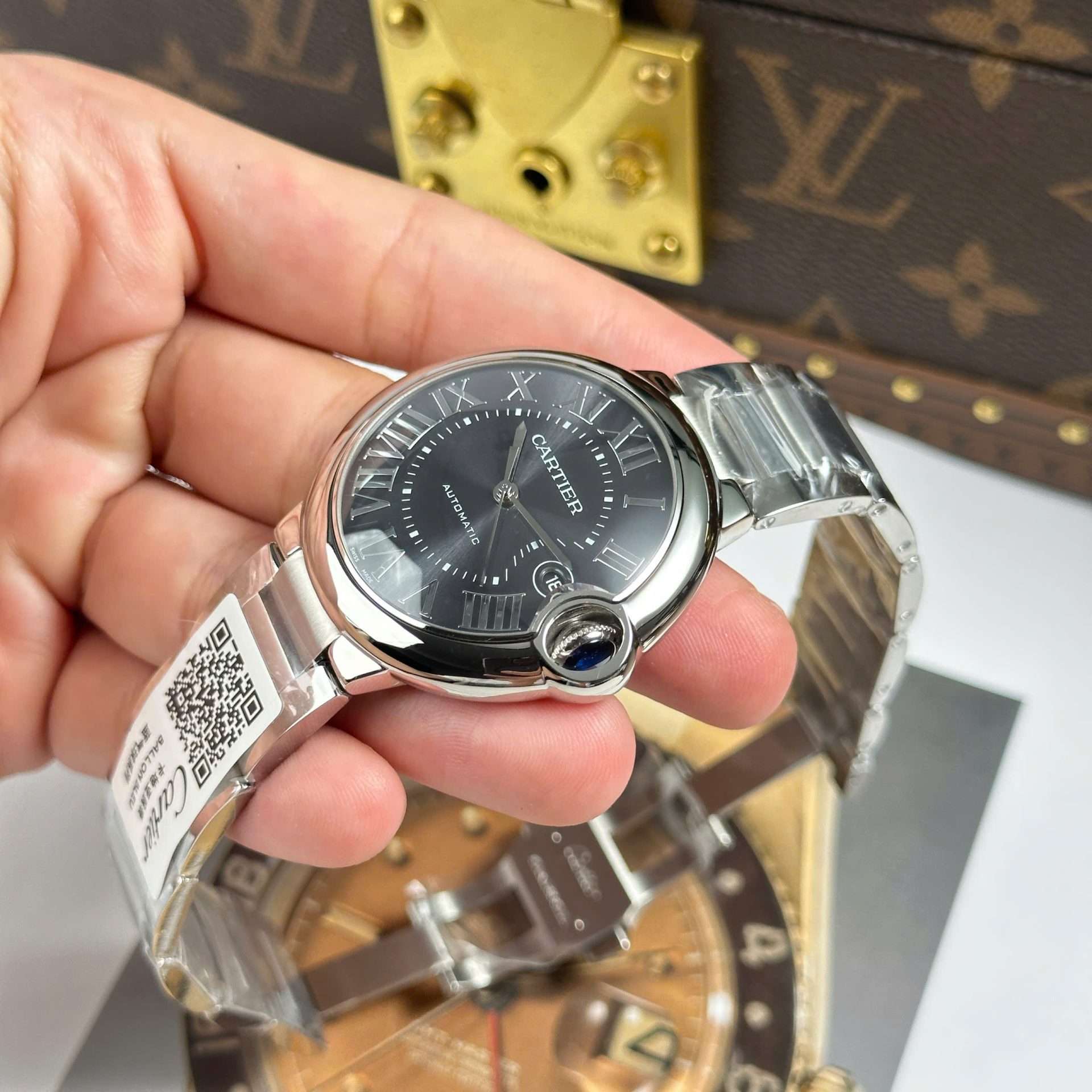 Cartier Ballon Bleu Replica Watch Gray Dial Metal Wire AF Factory 40mm - Top club