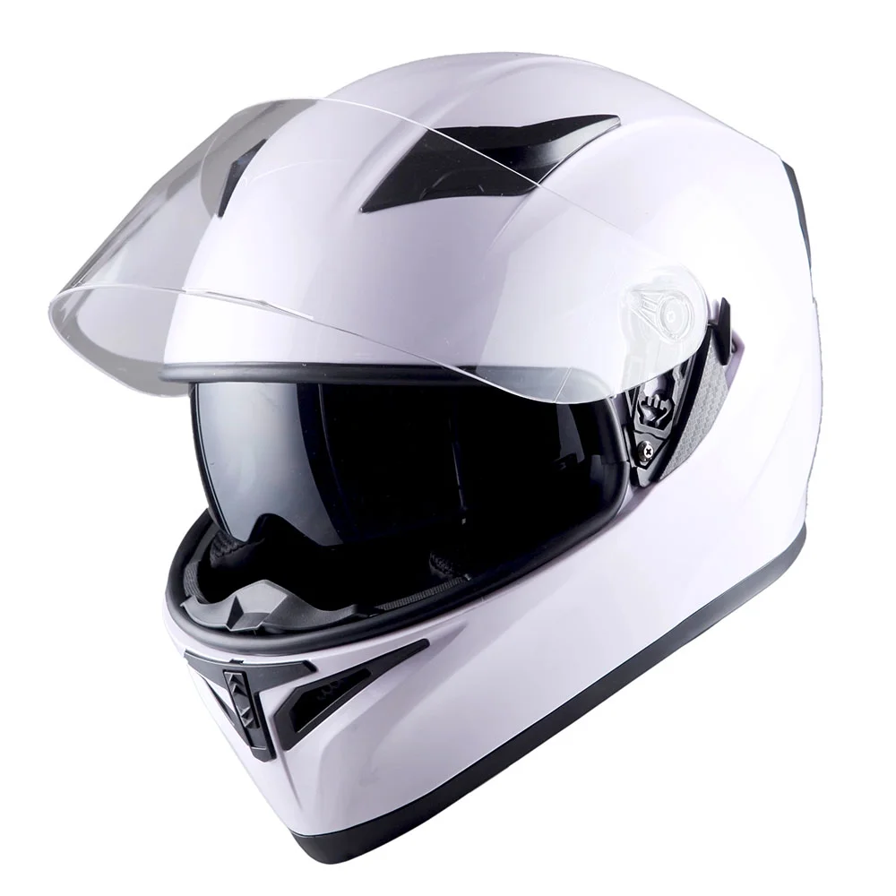 1Storm Motorcycle Modular Full Face Flip up Dual Visor Helmet + Spoiler + Motorcycle Bluetooth Headset: HJK316 Mechanic Red - Image 37