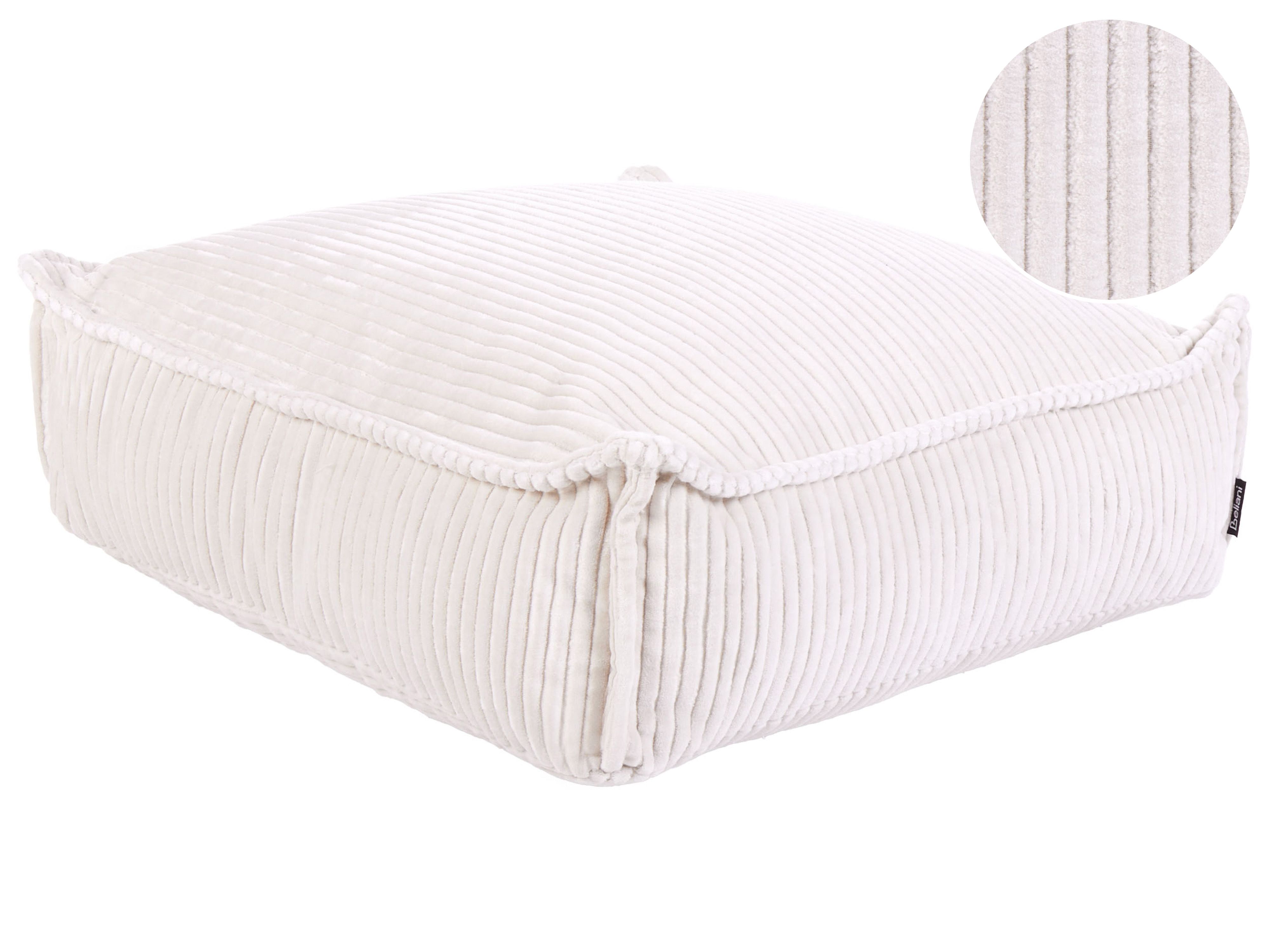 Pouffe ALLOZAI Velvet Light Beige