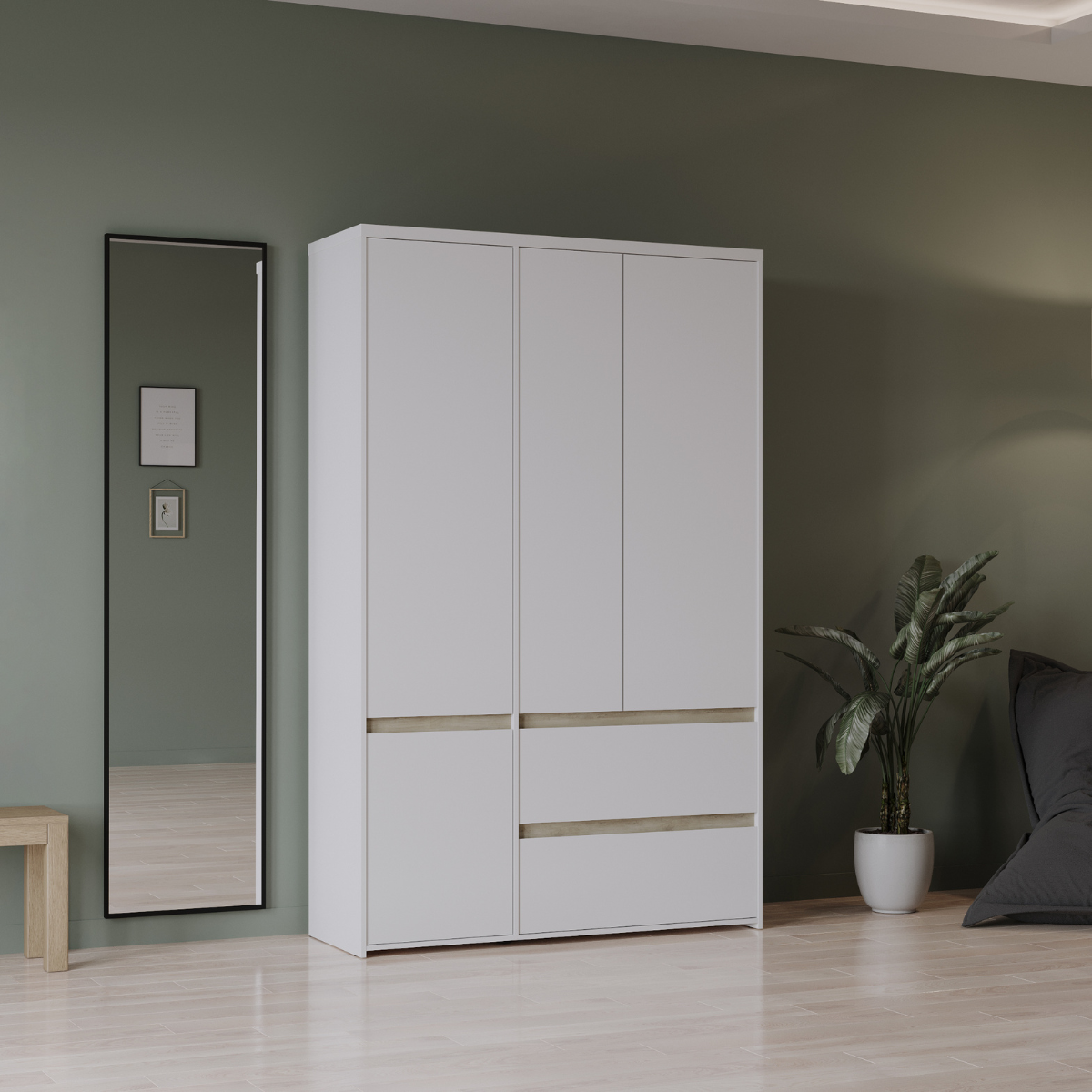 Calicosy - CLYDE Kast met 4 deuren - H220,5 cm - Licht hout