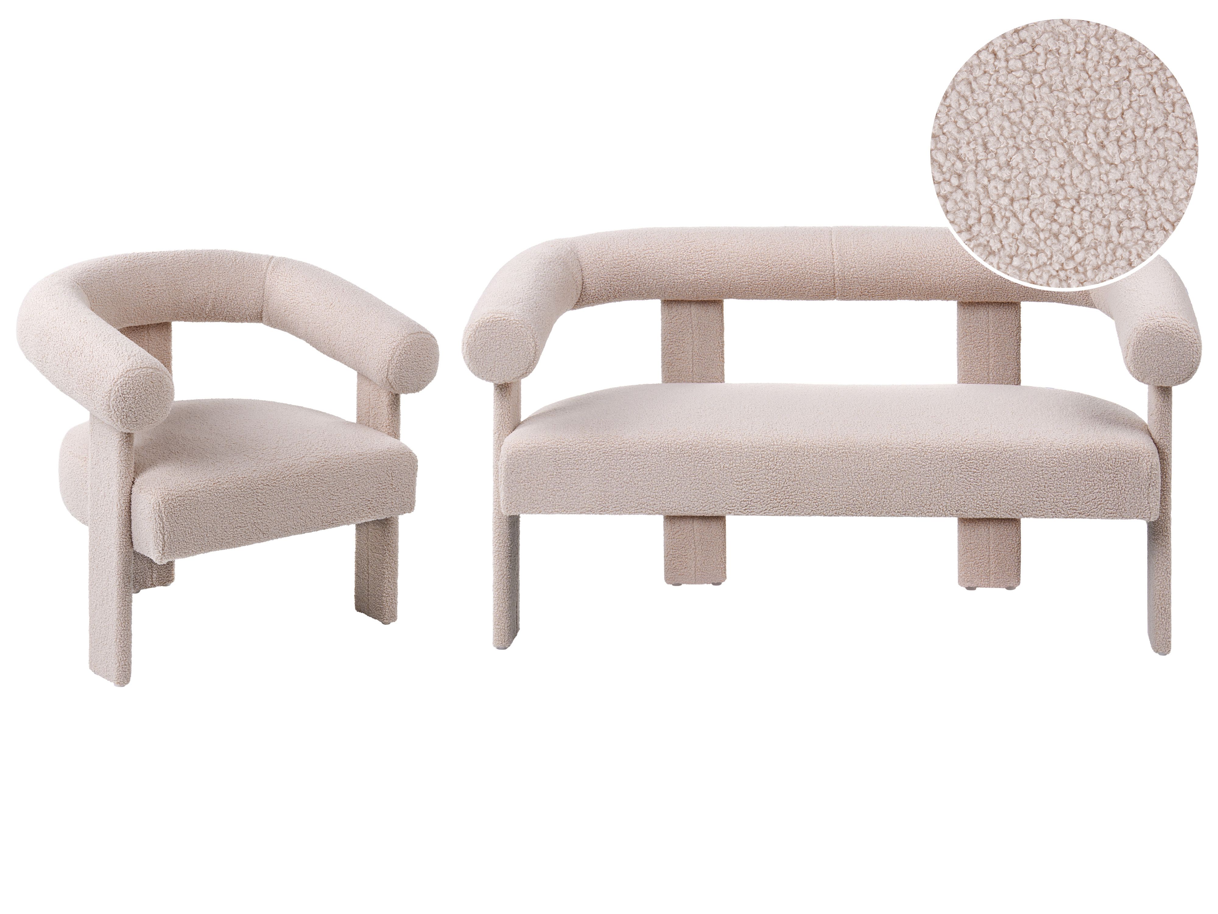 Living Room Set ILBRO Boucle Light Beige