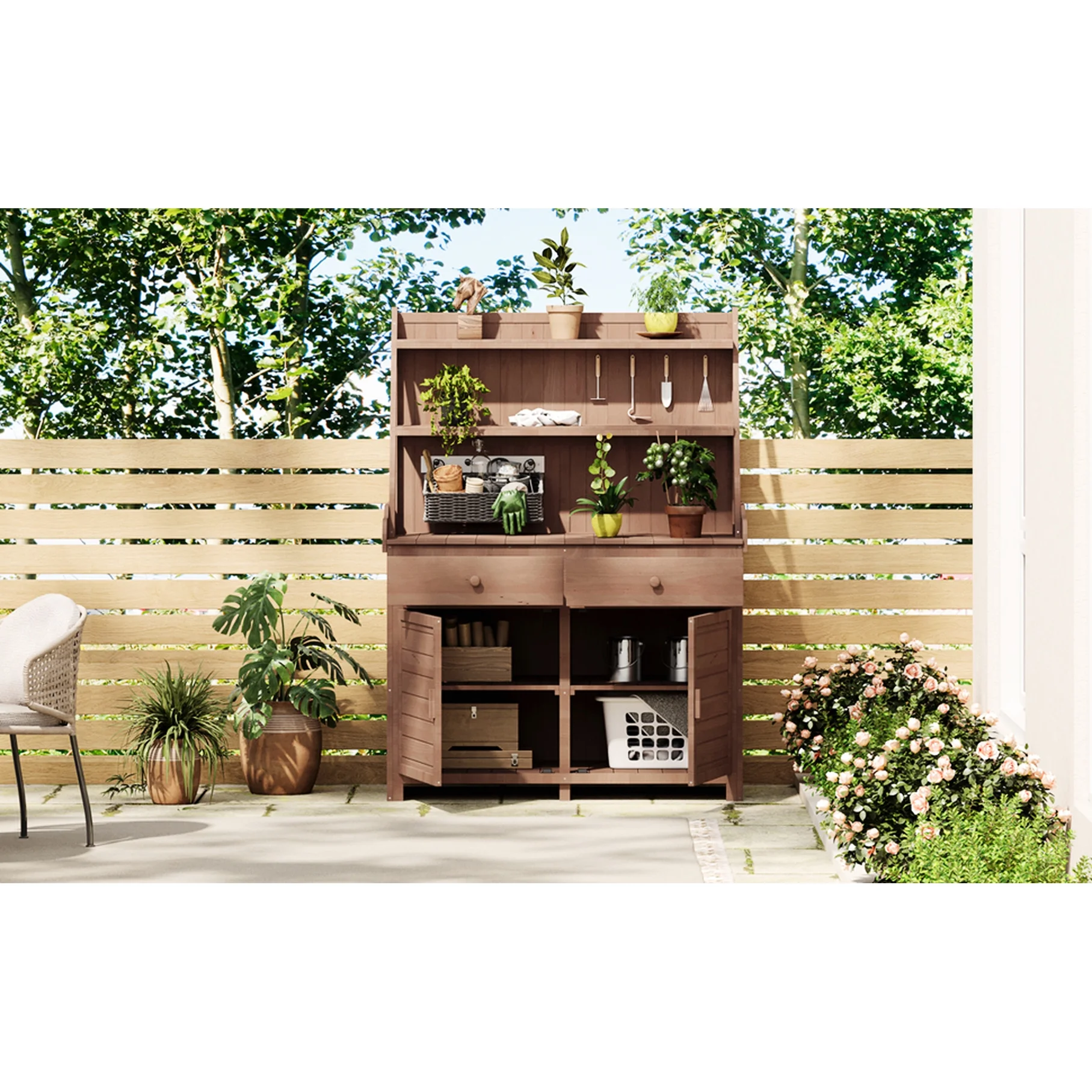 Walnut Cabinet With 6 Shelves, Adjustable Glass & Mirrored Back Design Shelf Lighted Corner Curio Shelves In - Image 10