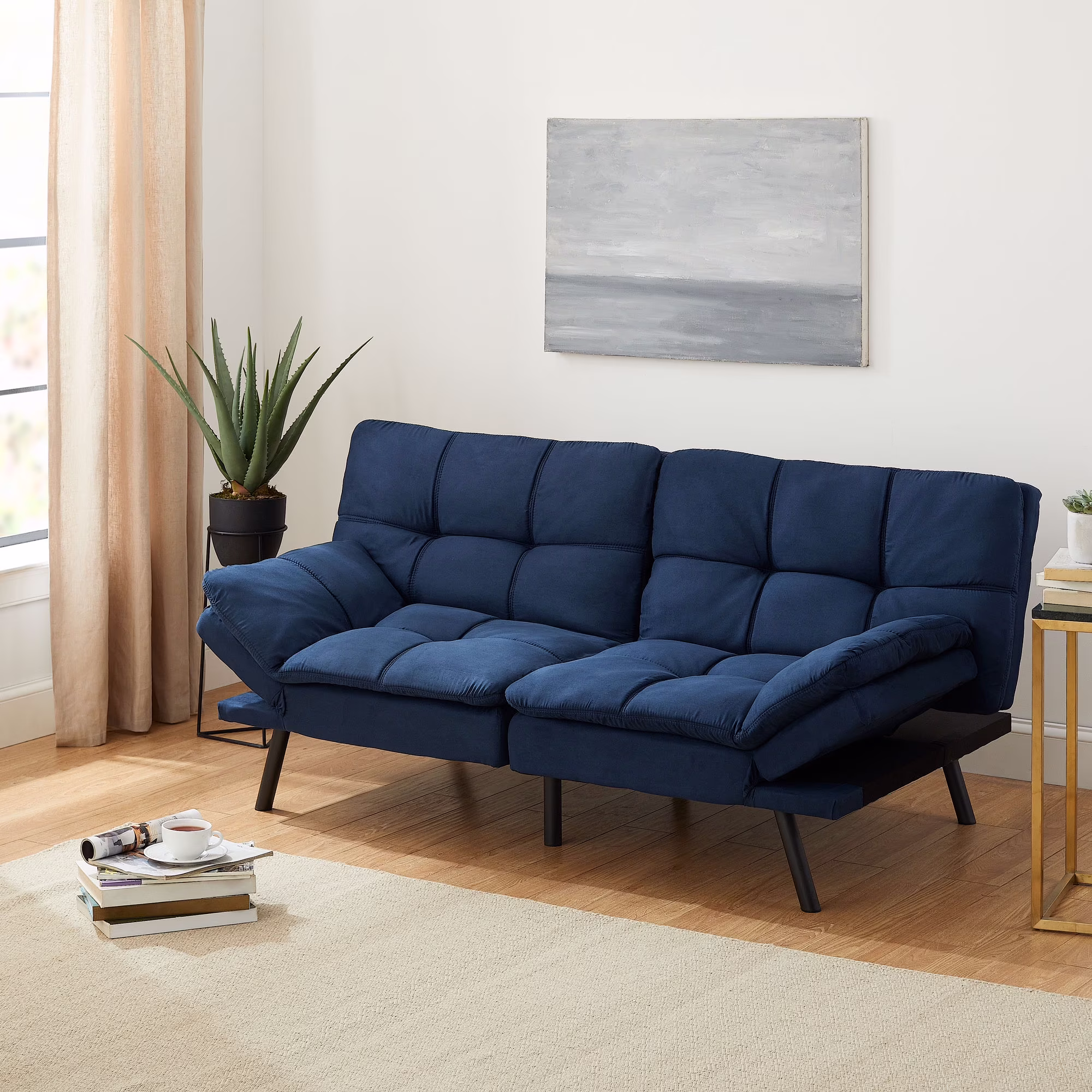 Mainstays Memory Foam Futon with 72",Black - Image 3
