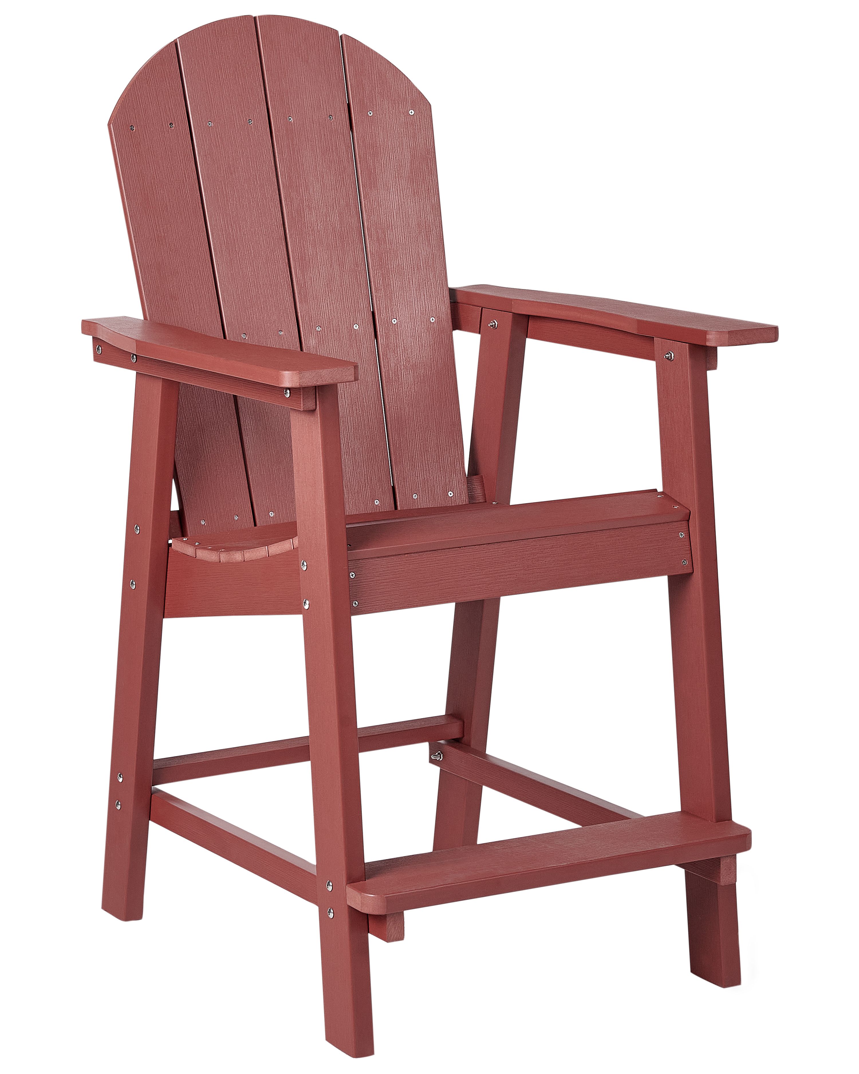 Garden Bar Chair ADIRONDACK Synthetic Material Red
