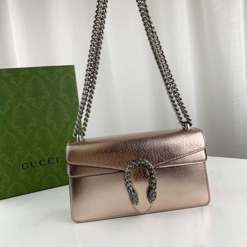 Replica Gucci Dionysus Small Shoulder Bag In Rose Gold Lame Leather 4996231:1High-quality replica