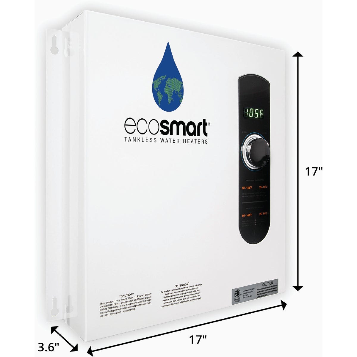EcoSMART 240V Single Phase 27kW Tankless Electric Water Heater
