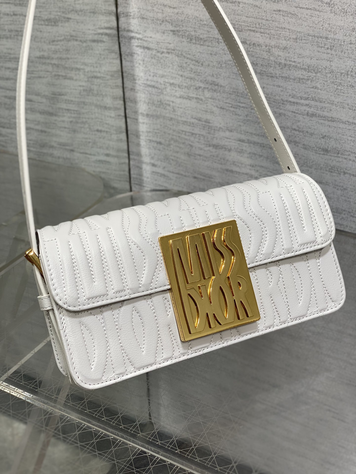 Miss Dior Flap Bag Latte For Women 22cm/8.5in – M2610UBOS_M0301:1High-quality replica