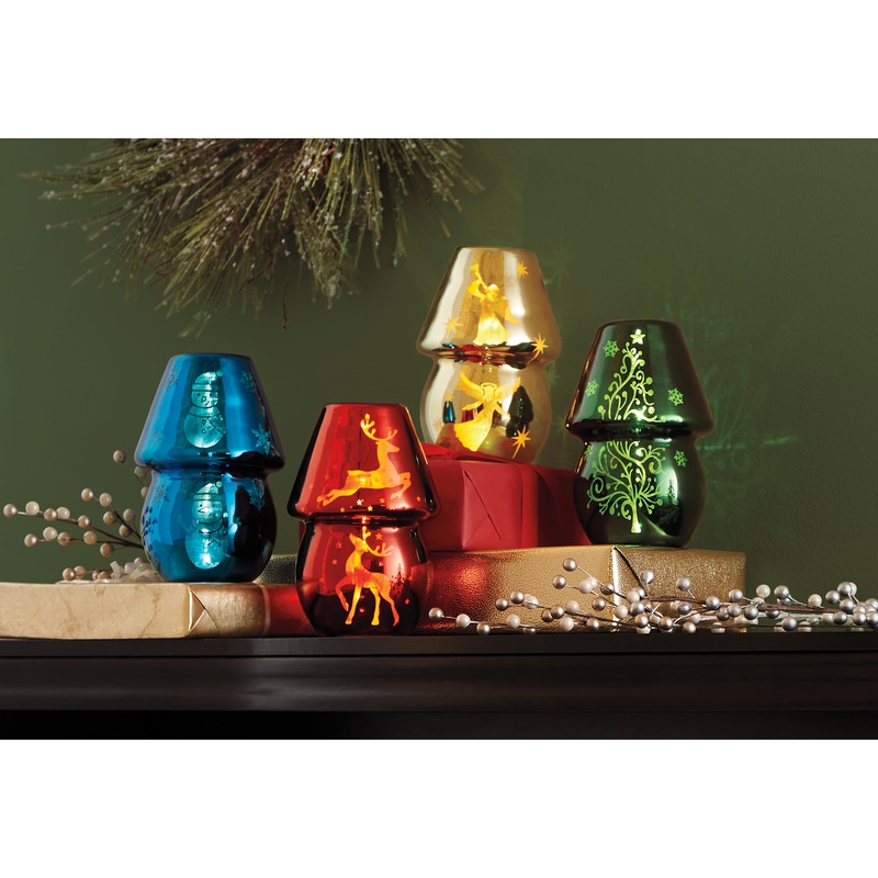 LED Glass Hurricane-Style Lamp - MIDNIGHT VELVET CATALOG