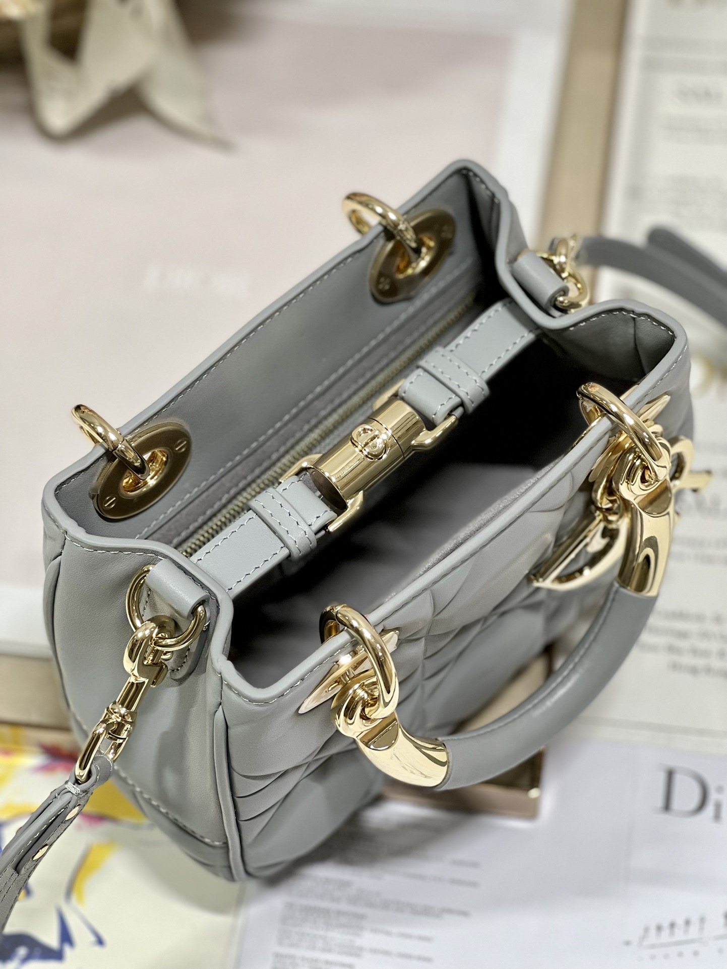 The Lady 95.22 Bag Black/White/Grey/Green For Women 7.5in/ 19cm1:1High-quality replica