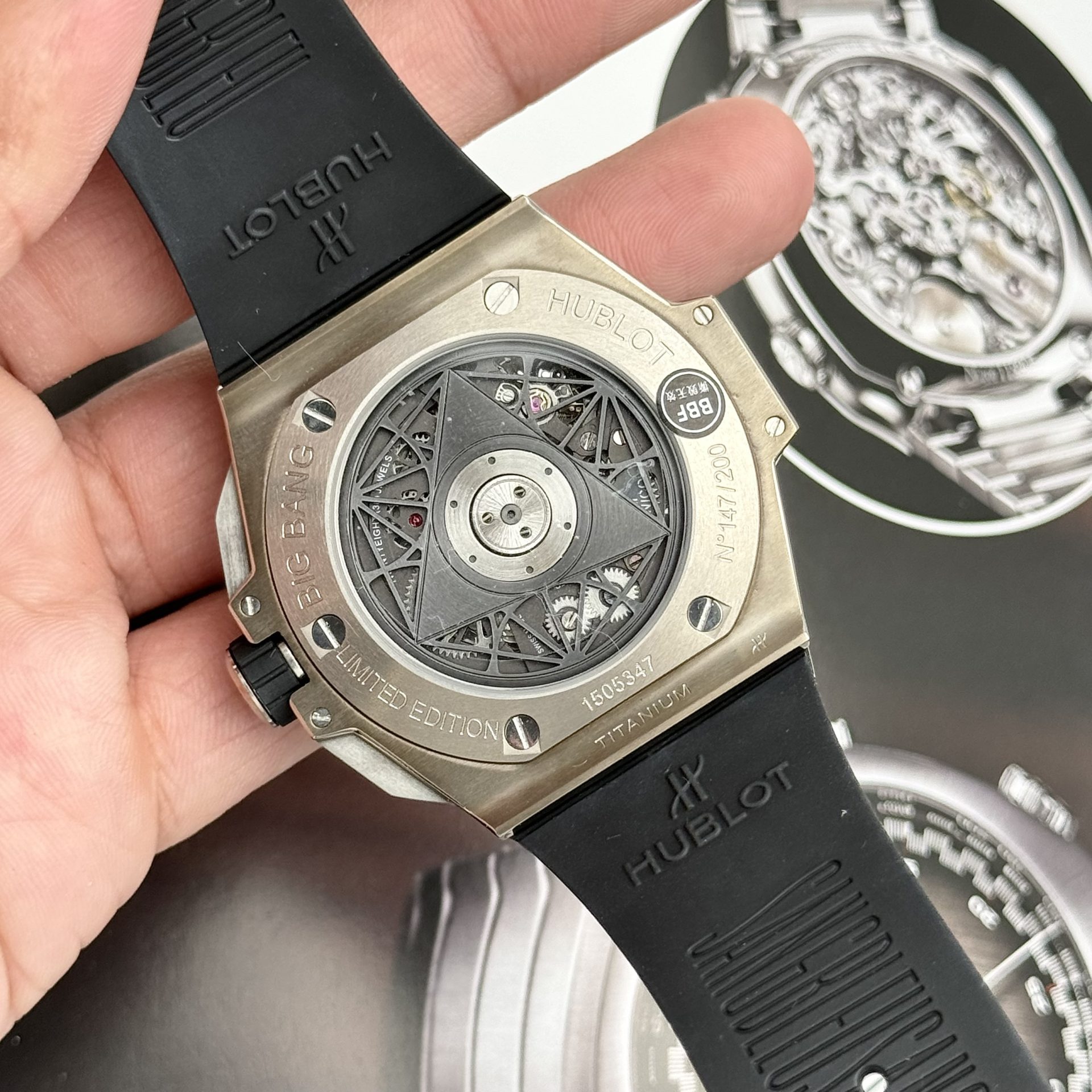 Hublot Replica Watches Big Bang Sang Bleu II Titanium White Dial BBF 45mm - Top club
