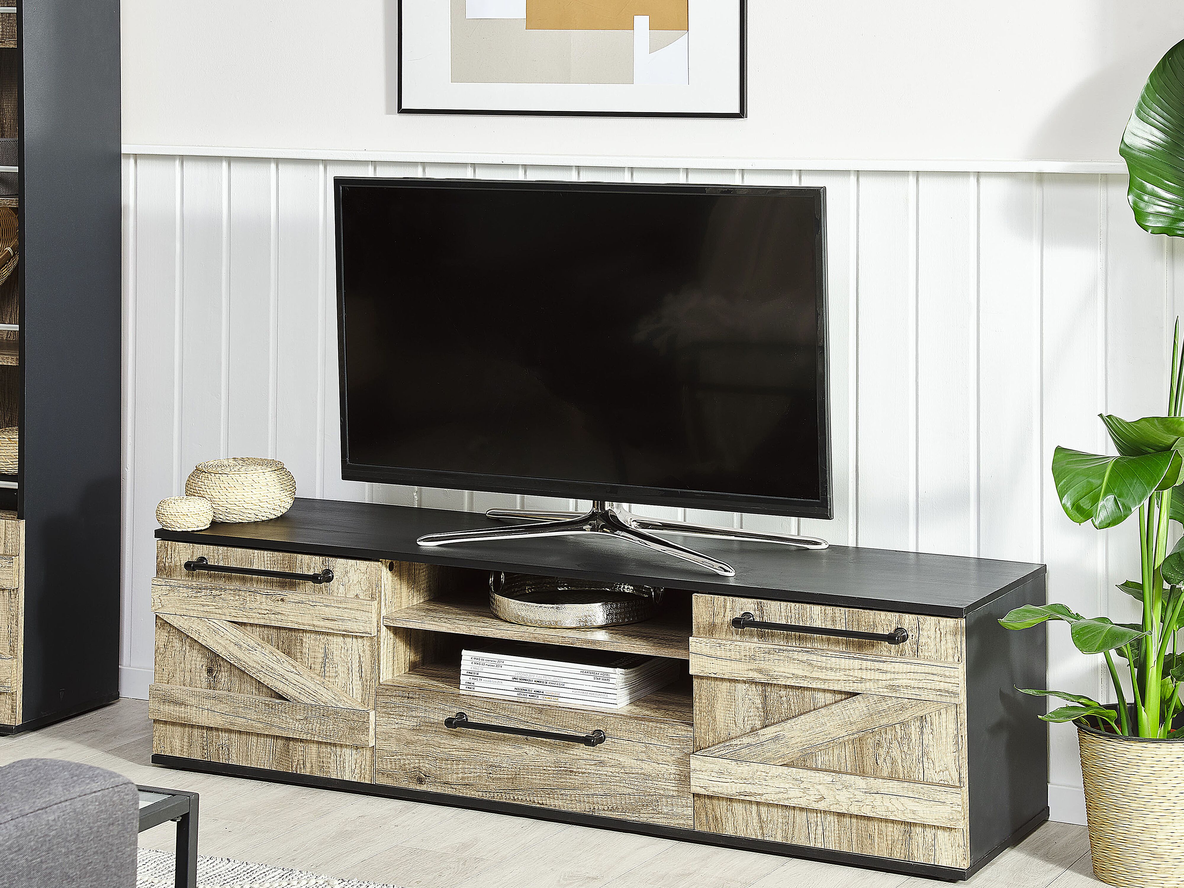TV Stand SALTER Brown/ Black