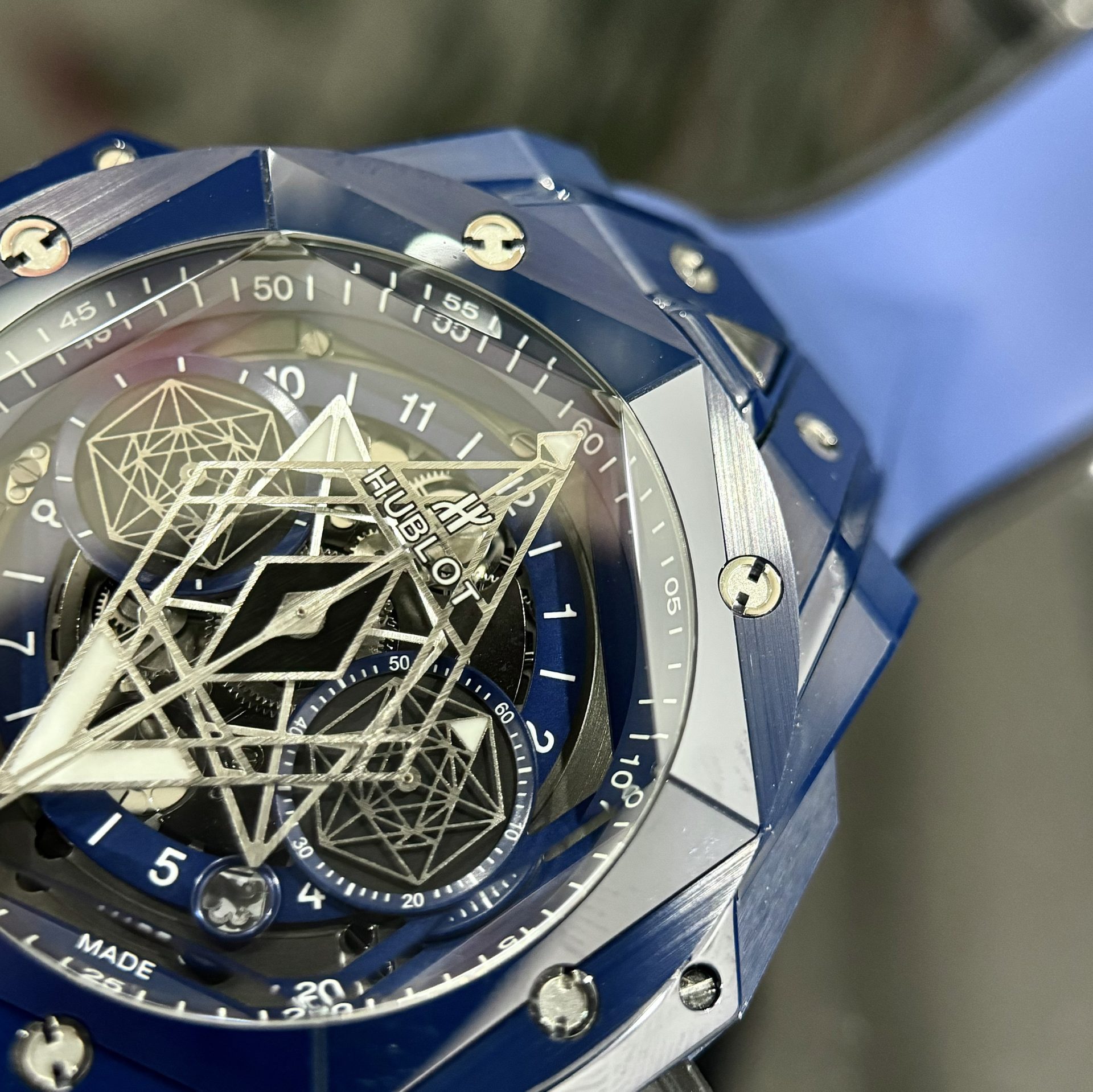 Hublot Replica 1:1 Watch Big Bang Sang Bleu ll Blue Ceramic Case Factory BBF 45mm - Top club