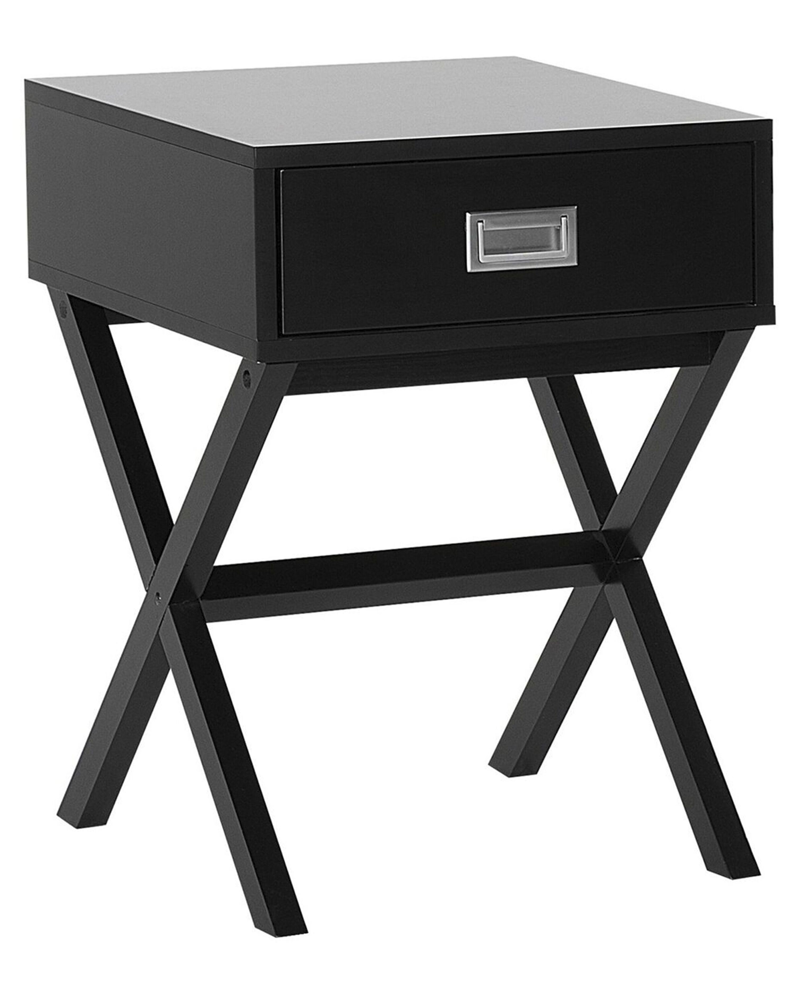 1 Drawer Bedside Table MONROE Black
