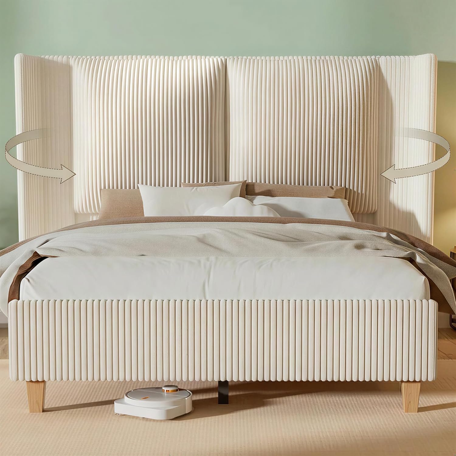 Full Upholstered Bed Frame with 51