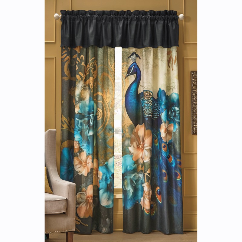 Elegant Peacock Window Treatments - MIDNIGHT VELVET CATALOG