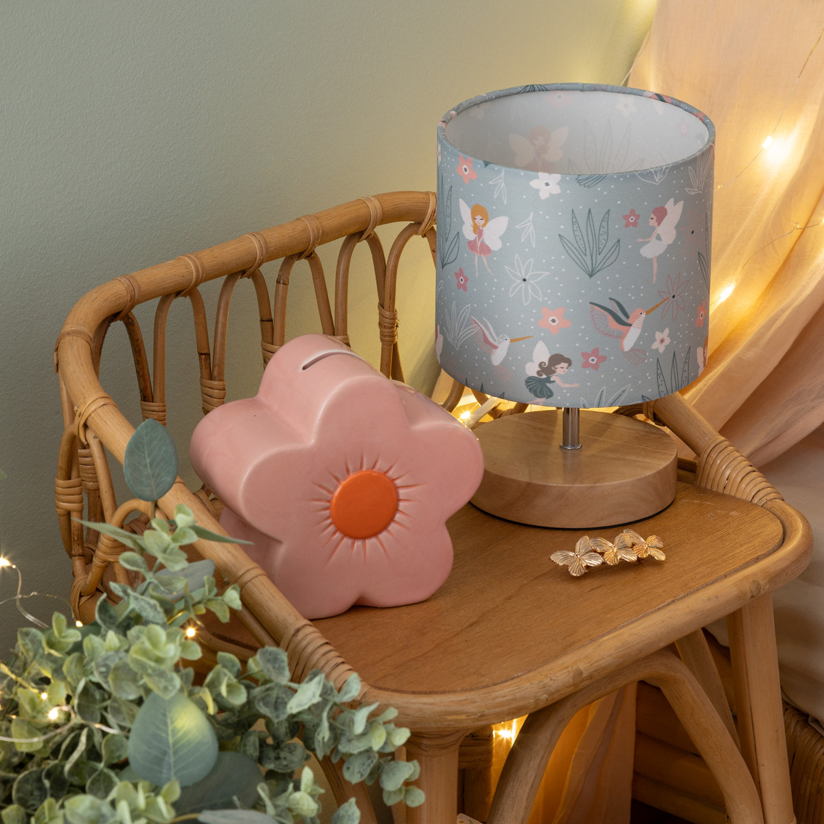 Flower piggy bank "Anae" Pink, H.13.5 cm