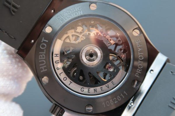 Replica Hublot Classic Fusion Tourbillon 45mm TF Red Bezel Skeleton Dial Black Gummy Strap A23J - Top club