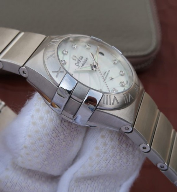 Replica Omega V6 Constellation 27mm SS Diamonds Markers SS Bracelet A8520 - Top club