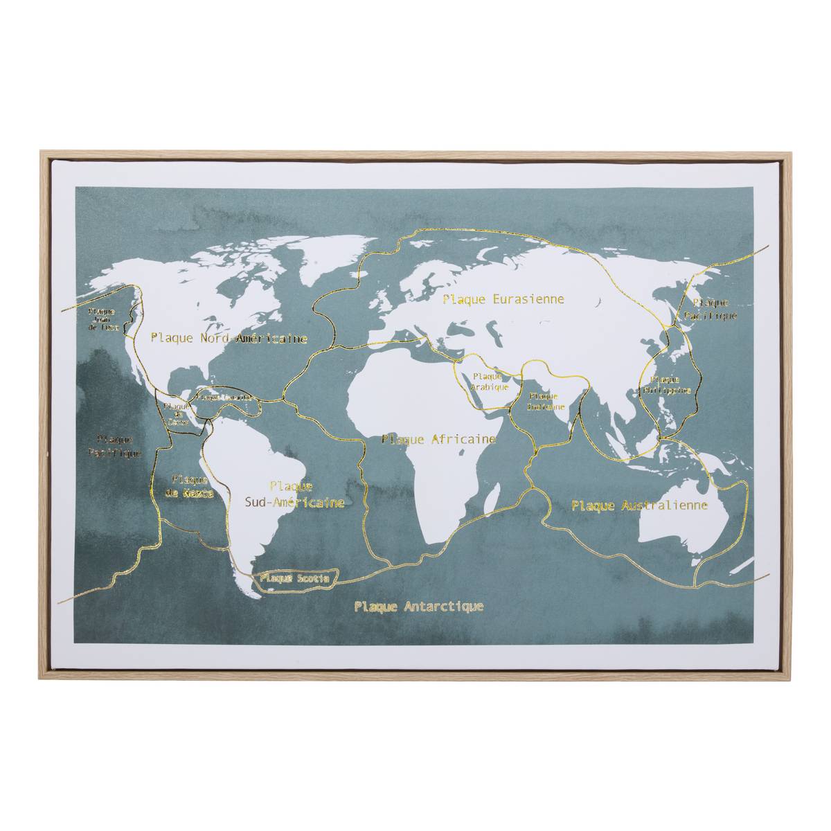 Framed canvas print "Fanyo" Emerald green, 70x50 cm