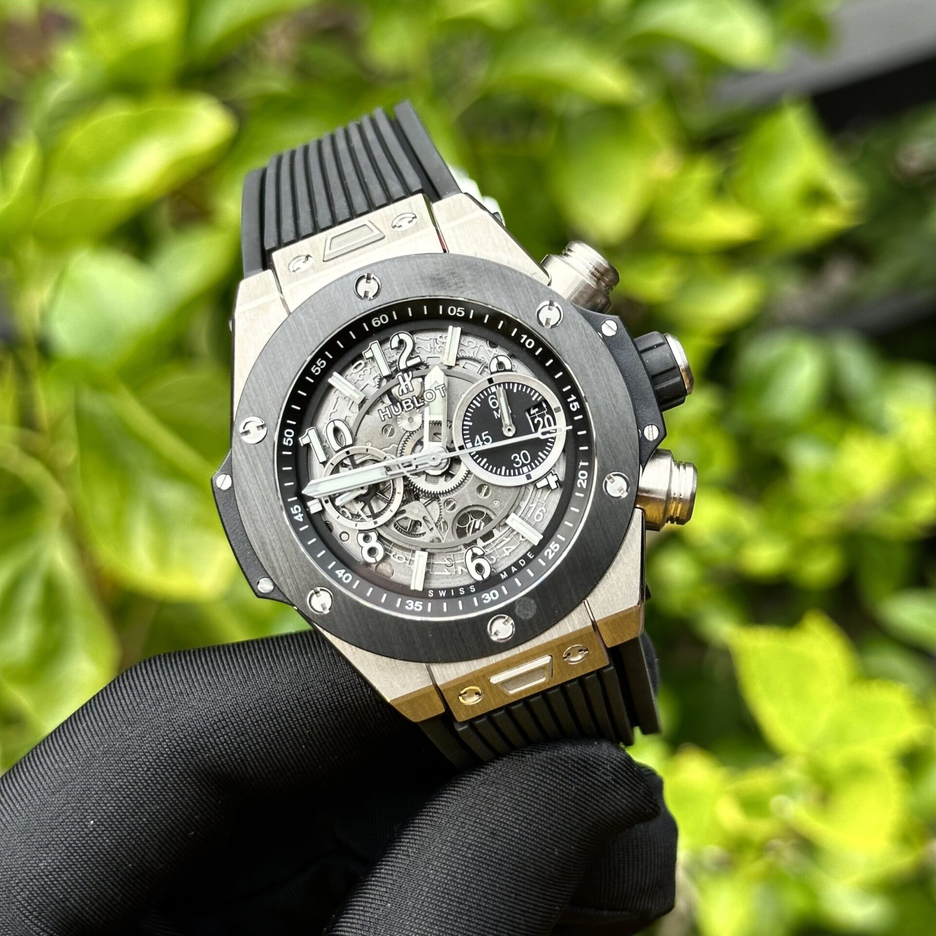 Hublot Big Bang Unico Replica 1:1 Watch Black Rubber Strap BBF 44mm - Elite Watch Atelier