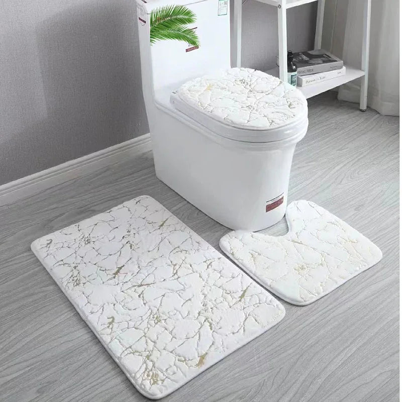GoldEleganceMat | Anti-Slip Toiletmat Set