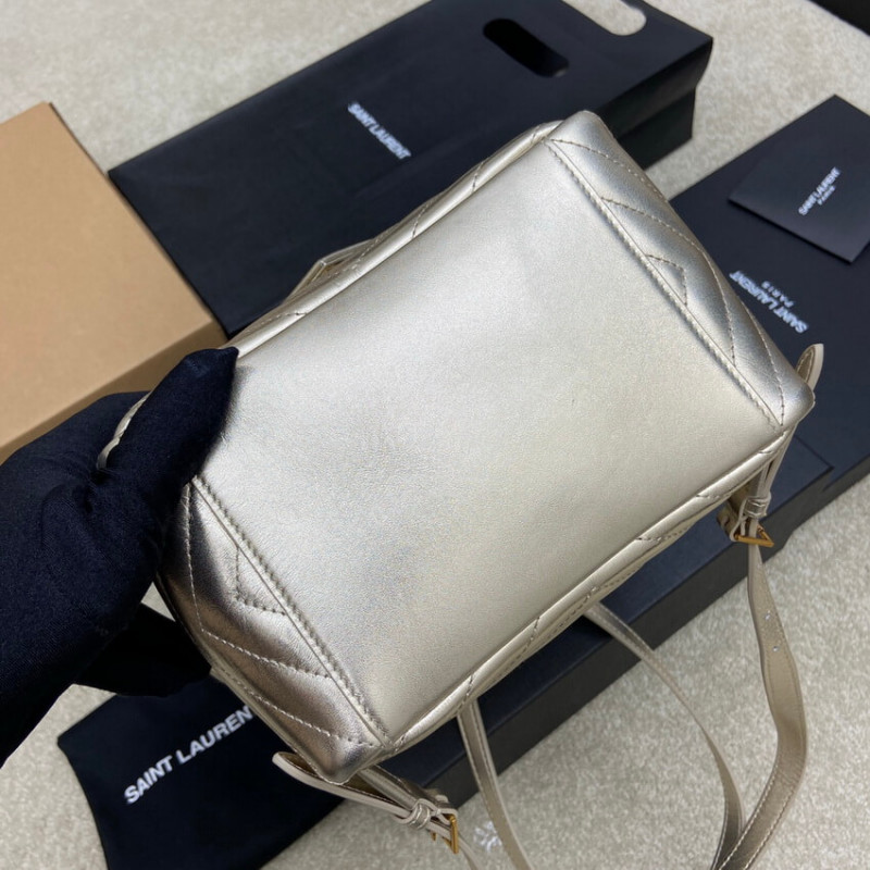Replica Ysl Saint Laurent Joe Backpack 672609 In Champagne Gold Lambskin1:1High-quality replica