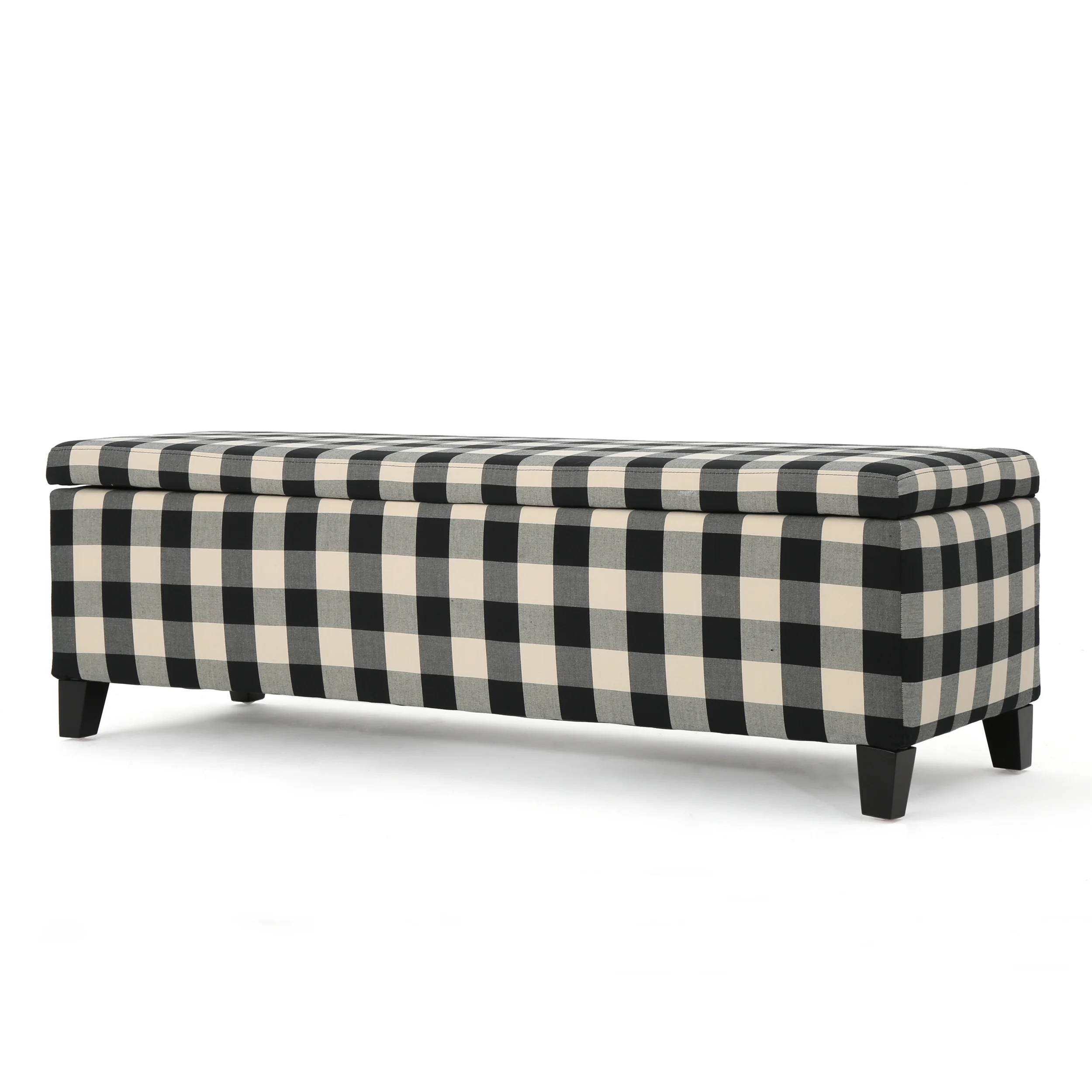 Noble House Hampton Contemporary Fabric Upholstered Storage Ottoman, White and Blue Floral - Image 40