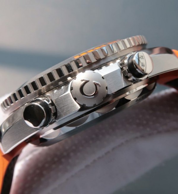 Replica Omega OMF Planet Ocean Master Chronometer SS Black/Orange Bezel Black Dial Nylon A9900 - Top club