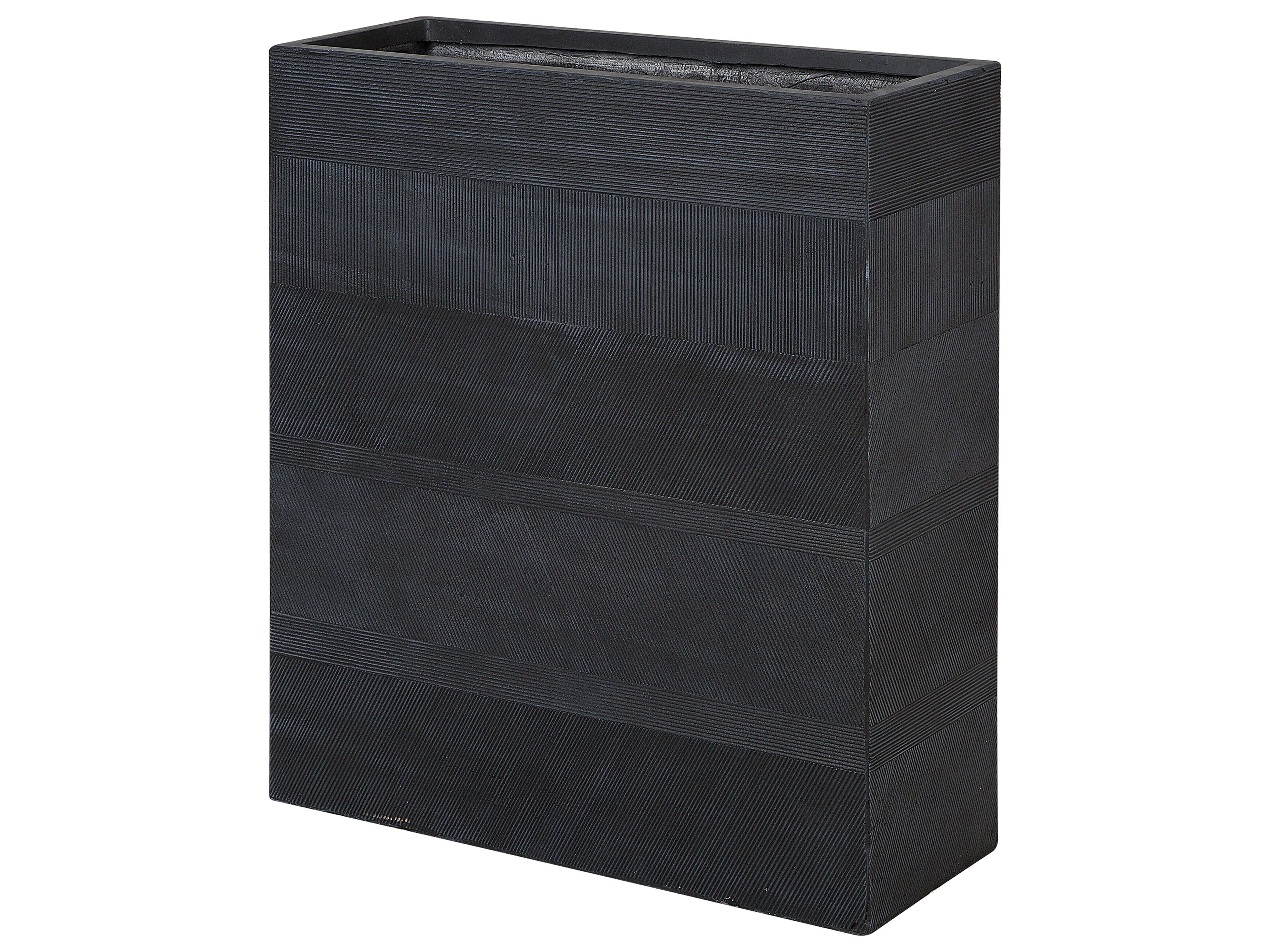 Plant Pot THIMENA 80 cm Black