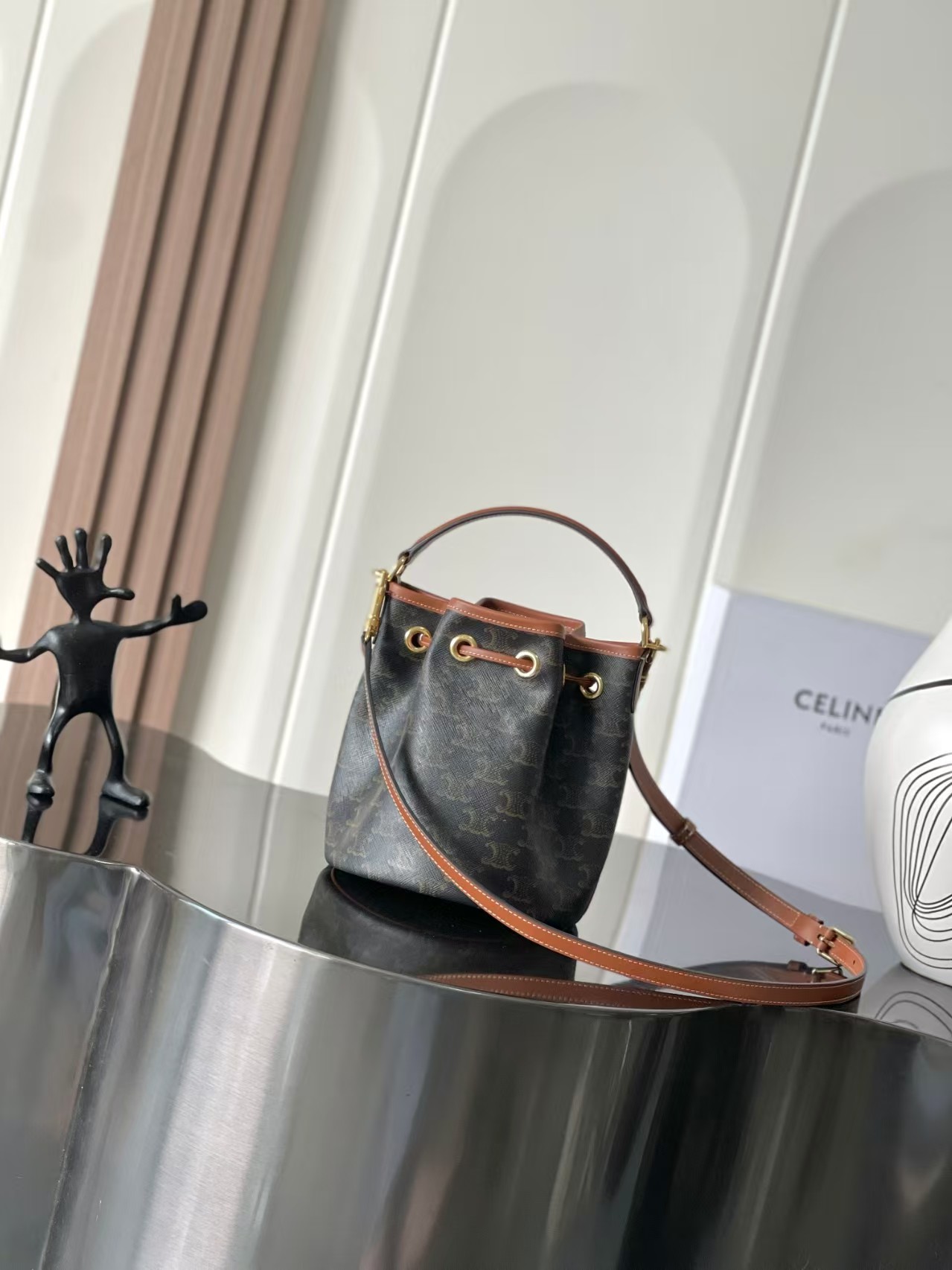 Celine Teen Clara Logo Print HandBag1:1High-quality replica