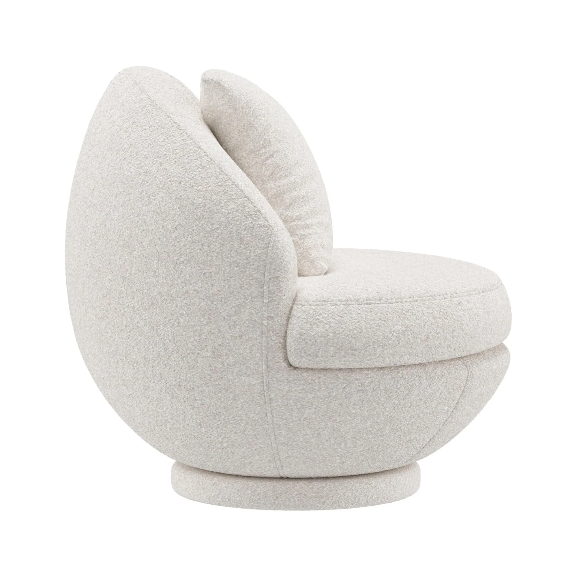 Hillsdale Boulder Upholstered Swivel Storage Chair, Ash White - Image 9