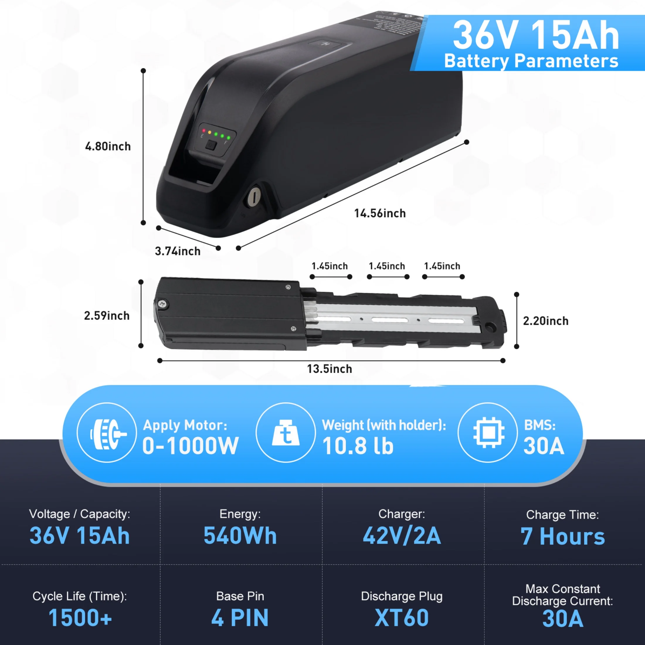 4Pin 36V 20AH Battery Electric Scooter Battery 750W 36V Ebike Battery for Adult Electric Bike Motor - Image 12