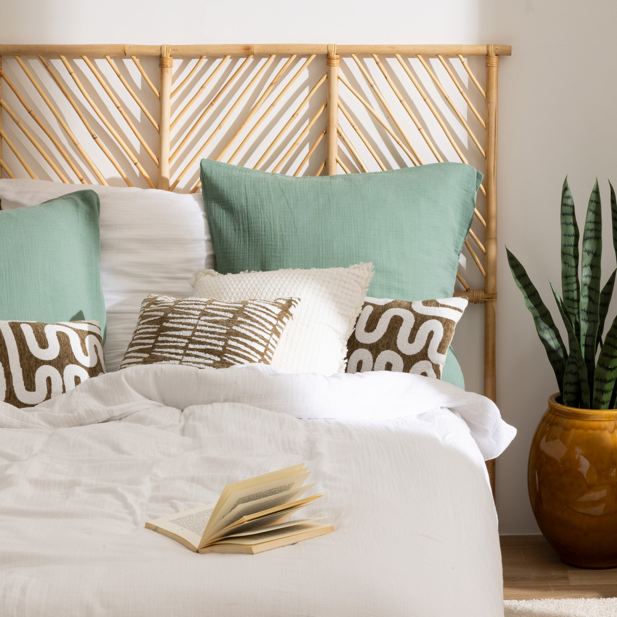 Sansevieria artificial plant "Toby" Black pot, H.90 cm