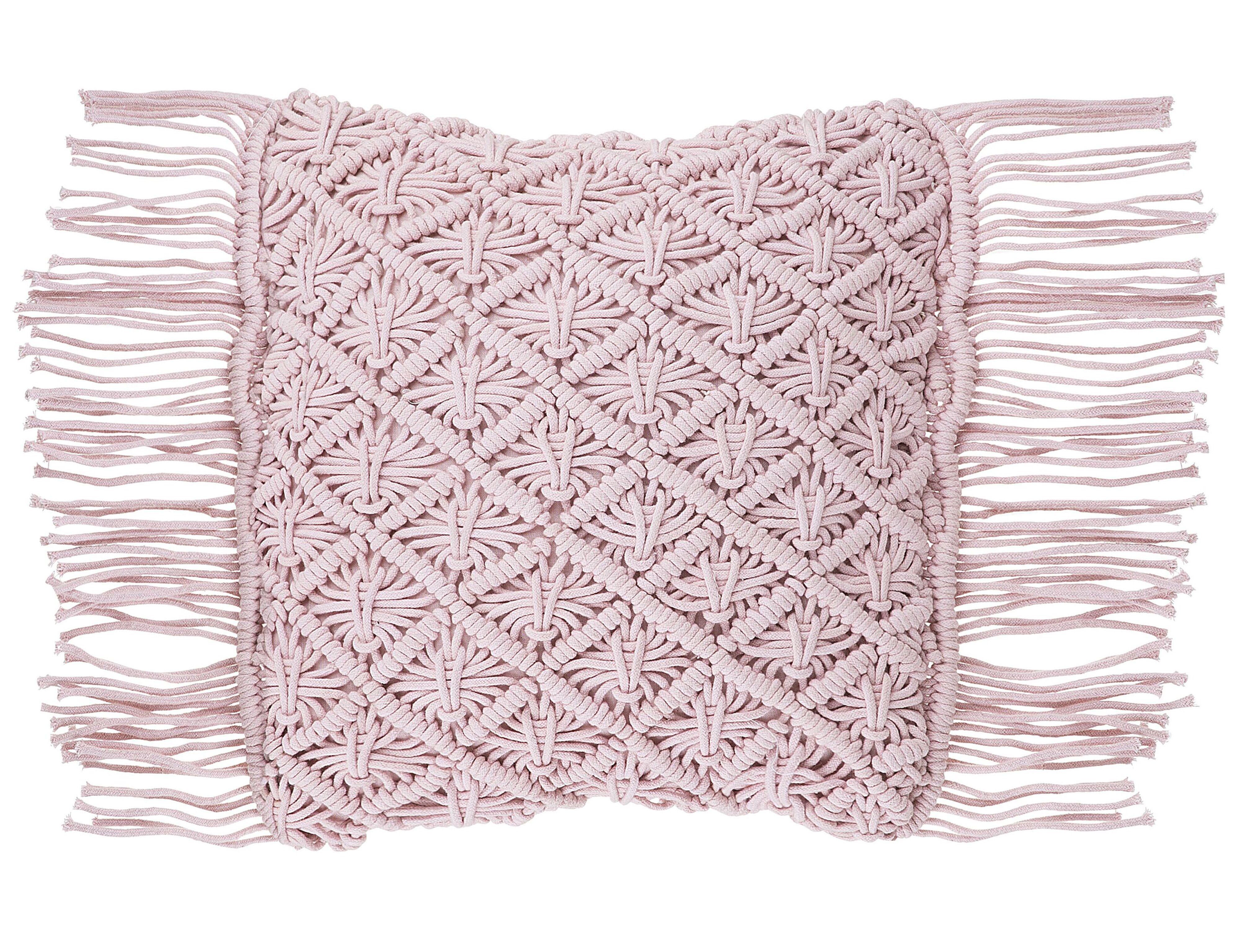 Throw Cushion YANIKLAR Cotton 40 x 40 cm Pink Geometric Pattern