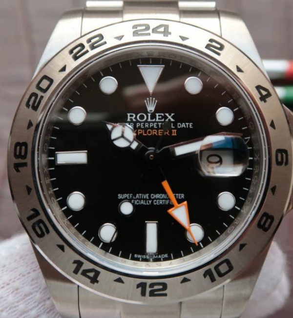 Replica Rolex EXPLORER II 42mm 216570 Noob Black Dial SS Bracelet A3187 - Elite Watch Atelier