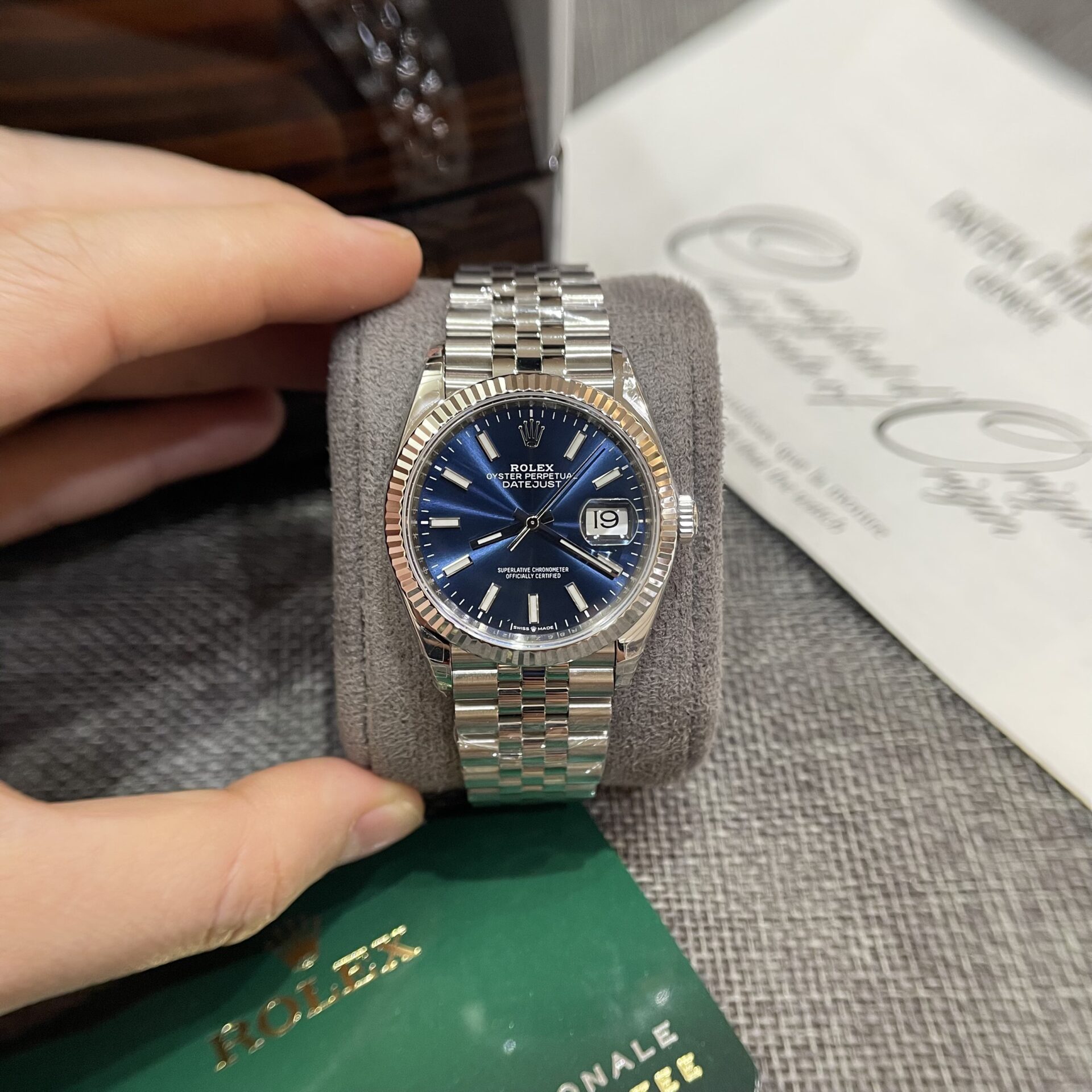 Rolex Replica 1:1 Watch Datejust 126234 Blue Dial Luminous Numbers VS Factory 36mm - Elite Watch Atelier