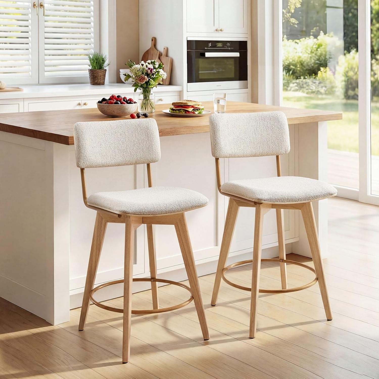Swivel Counter Height Barstools, 26