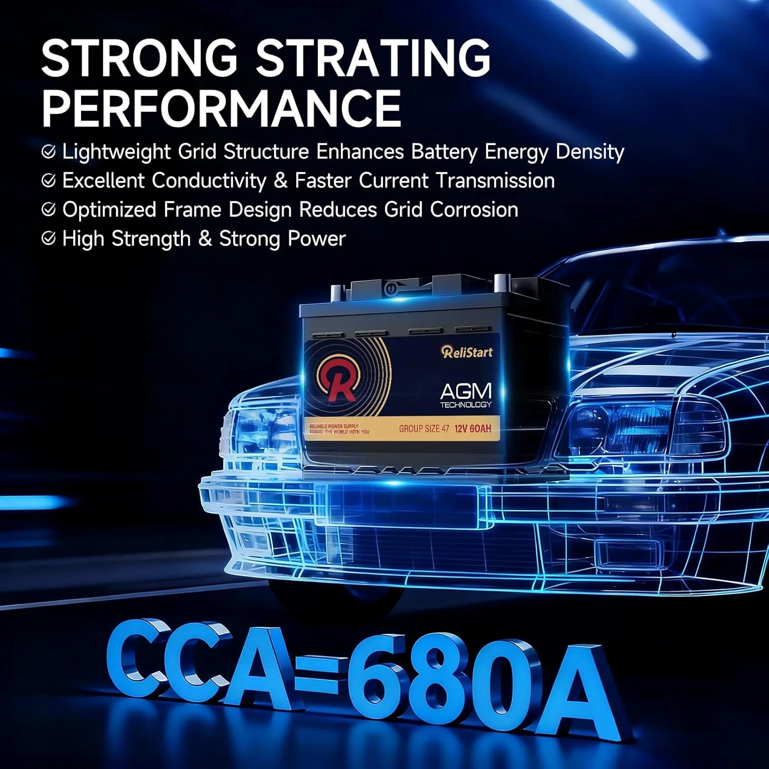 Relistart AUX14 Auxiliary Battery, 12V 14Ah AGM Battery, 200CCA, Rechargeable AGM Car Battery, Maintenance Free 36 Months Warranty - Image 14