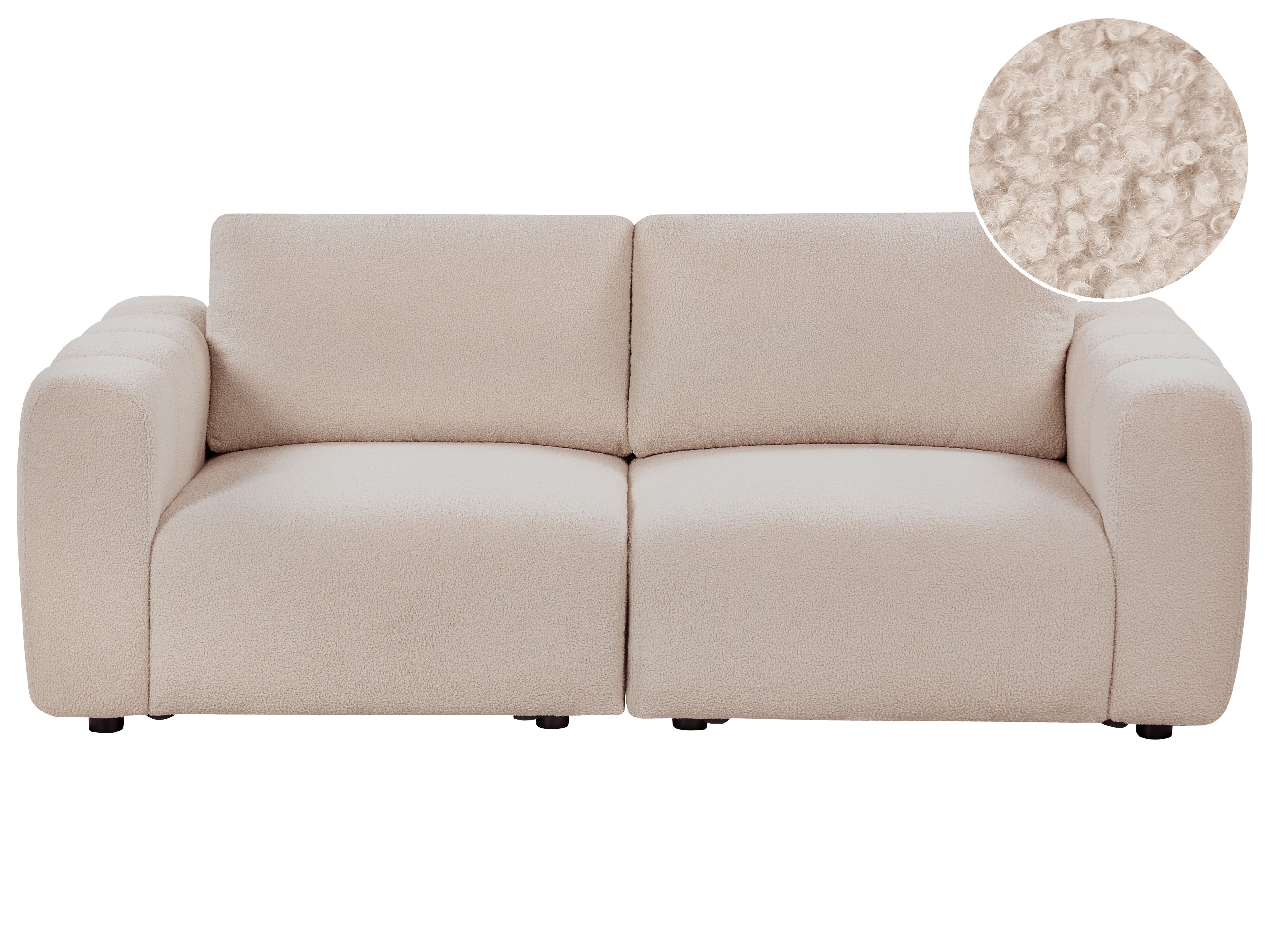 Modular Sofa 2 Seater KIVVIK Boucle Beige