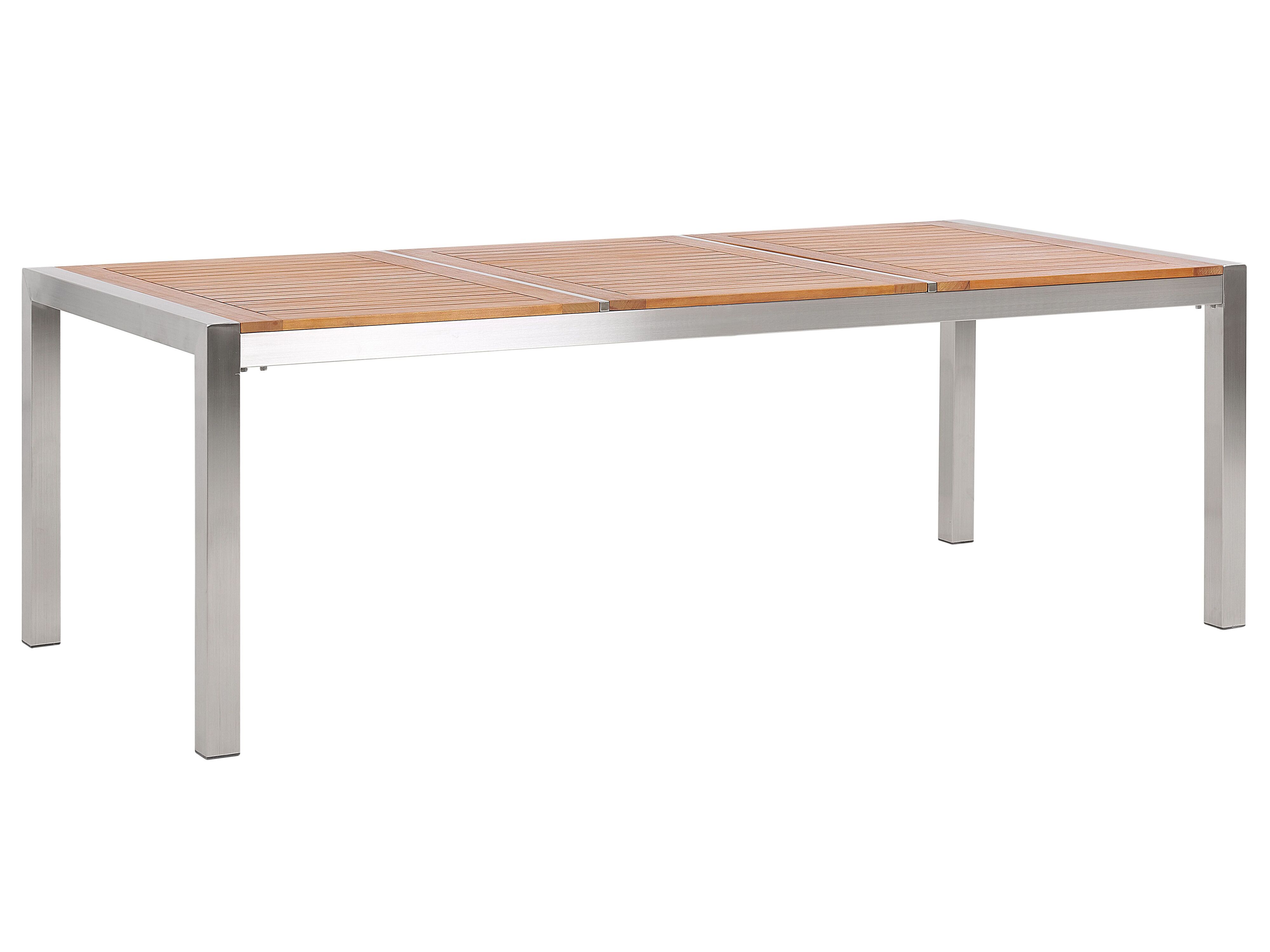 Garden Dining Table GROSSETO 220 cm 100 cm Eucalyptus Wood Brown