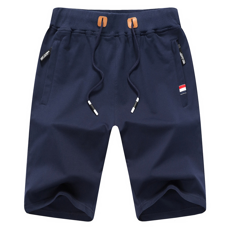 Summer casual men's shorts, sports pants, cotton stretch elastic waistband, youth trendy shorts, cross-border beach pants