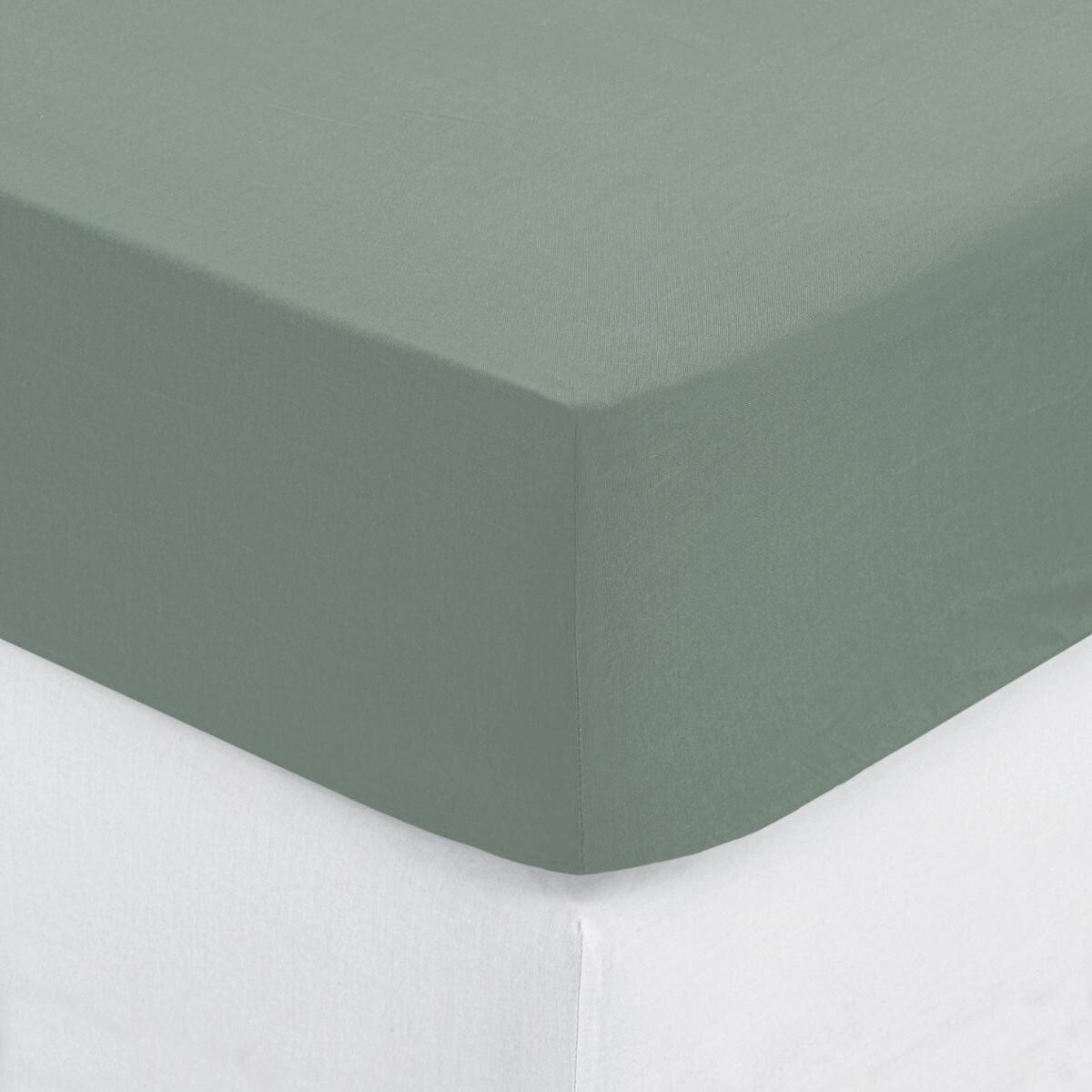 Fitted sheet, cotton Celadon blue, 160x200 cm