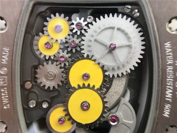 Replica Richard Mille RM018 Hommage a Boucheron SS Yellow Skeleton Dial Black Rubber Strap 6T51 - Top club
