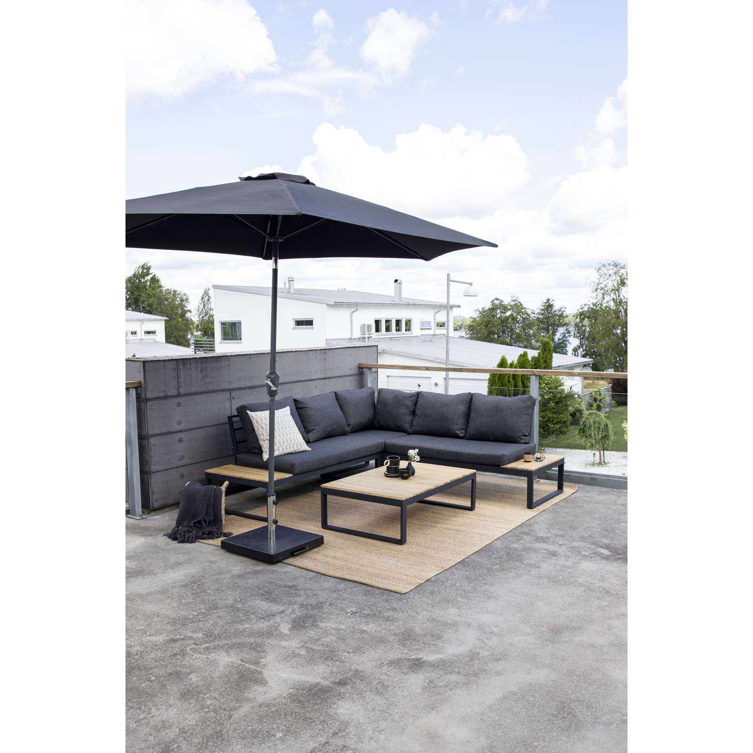 Venture Home Panama Hoekbankset - Zwart