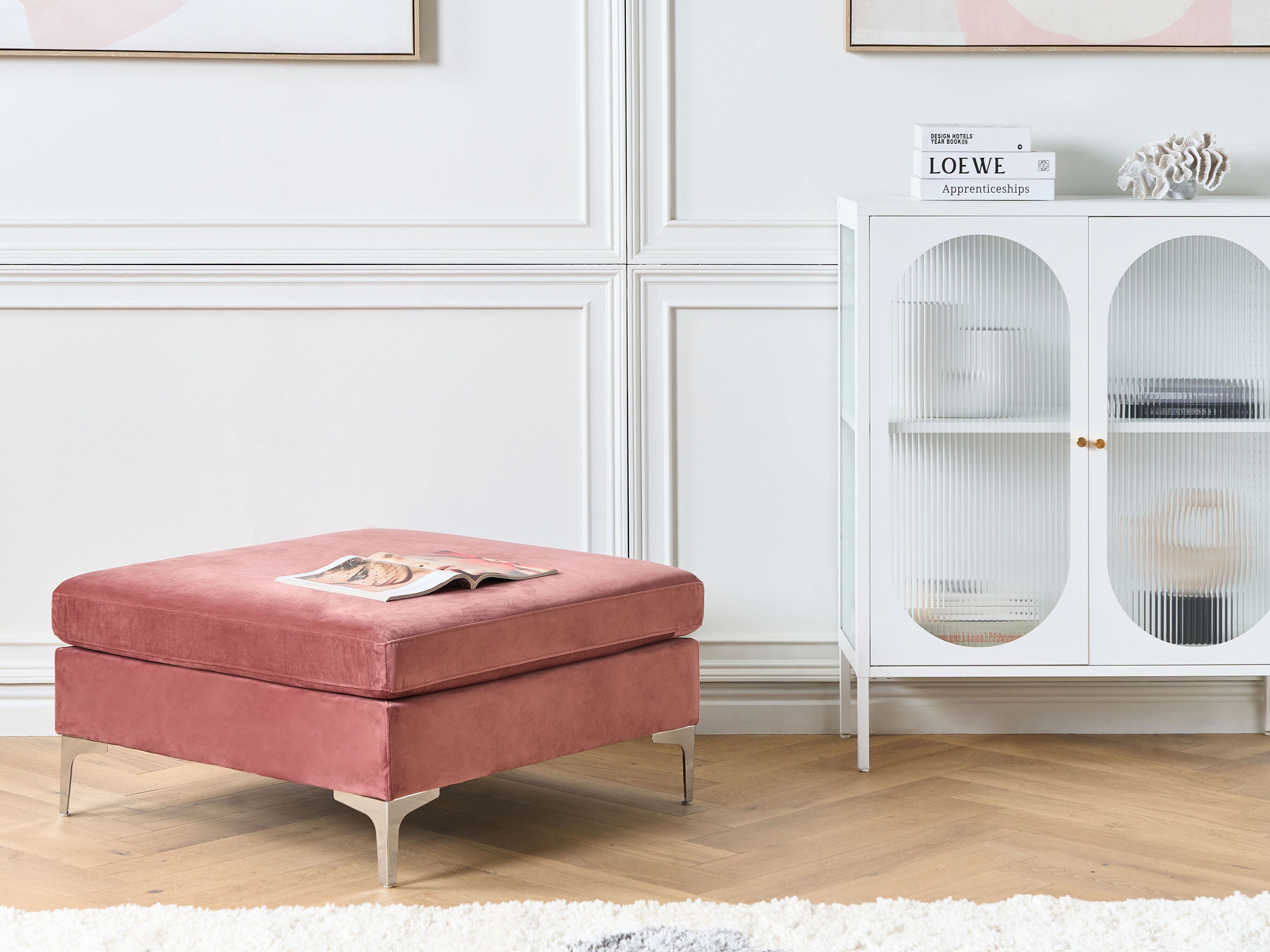 Ottoman EVJA Velvet Pink