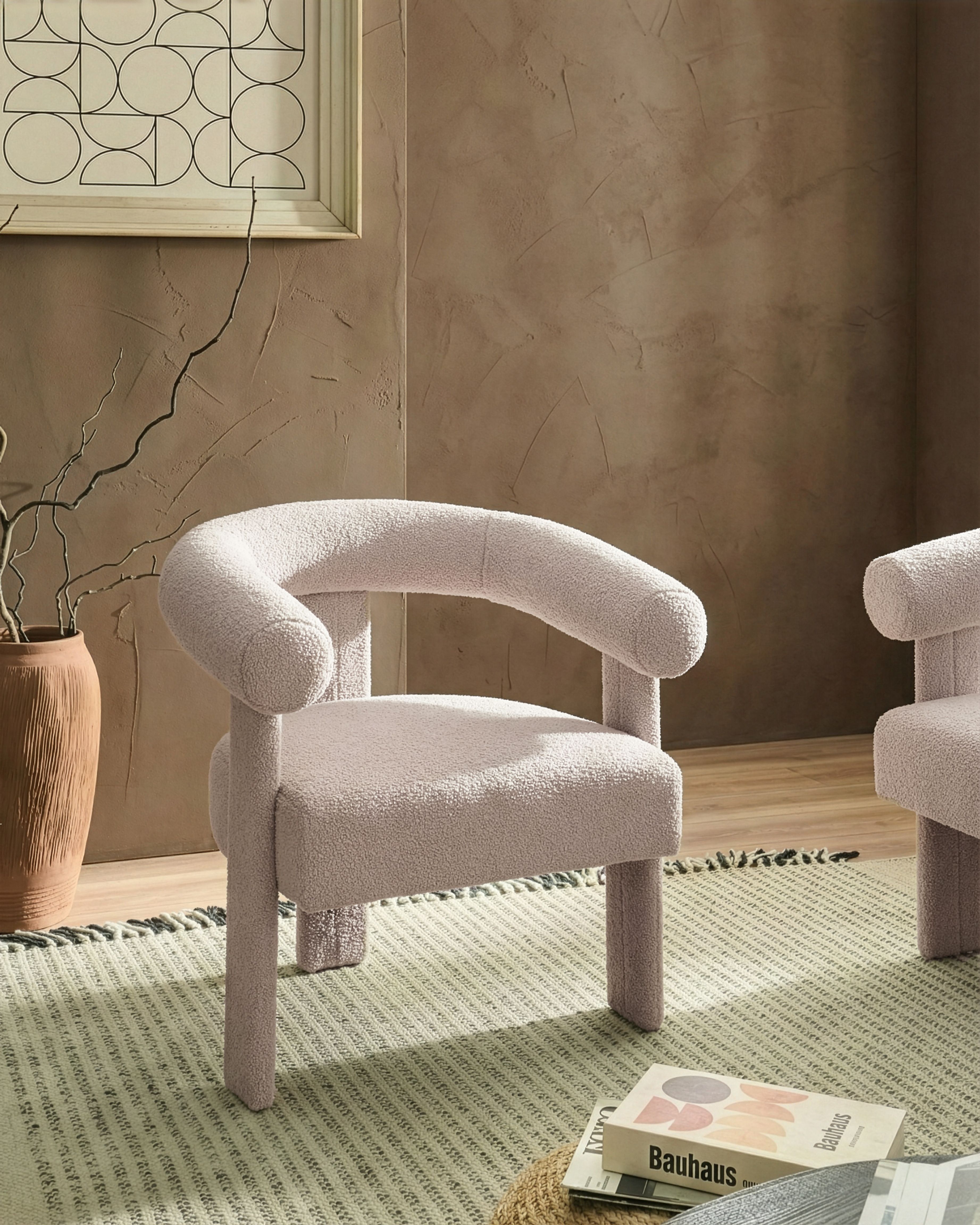 Armchair ILBRO Boucle Light Beige