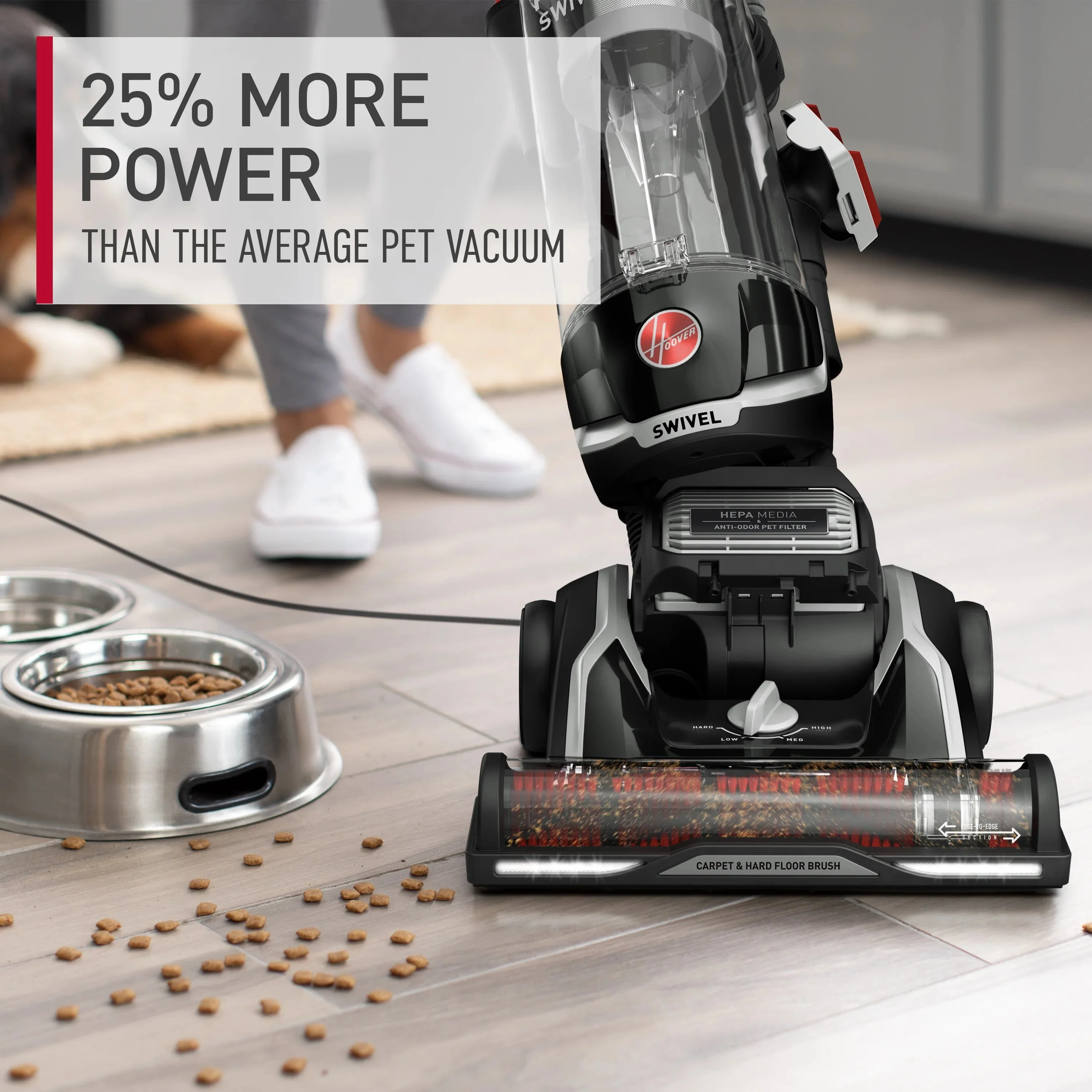 Hoover MAXLife Bagless Upright Vacuum Cleaner, PowerDrive Swivel XL Pet, HEPA Filter, 3.0L Dirt Cup - UH75210