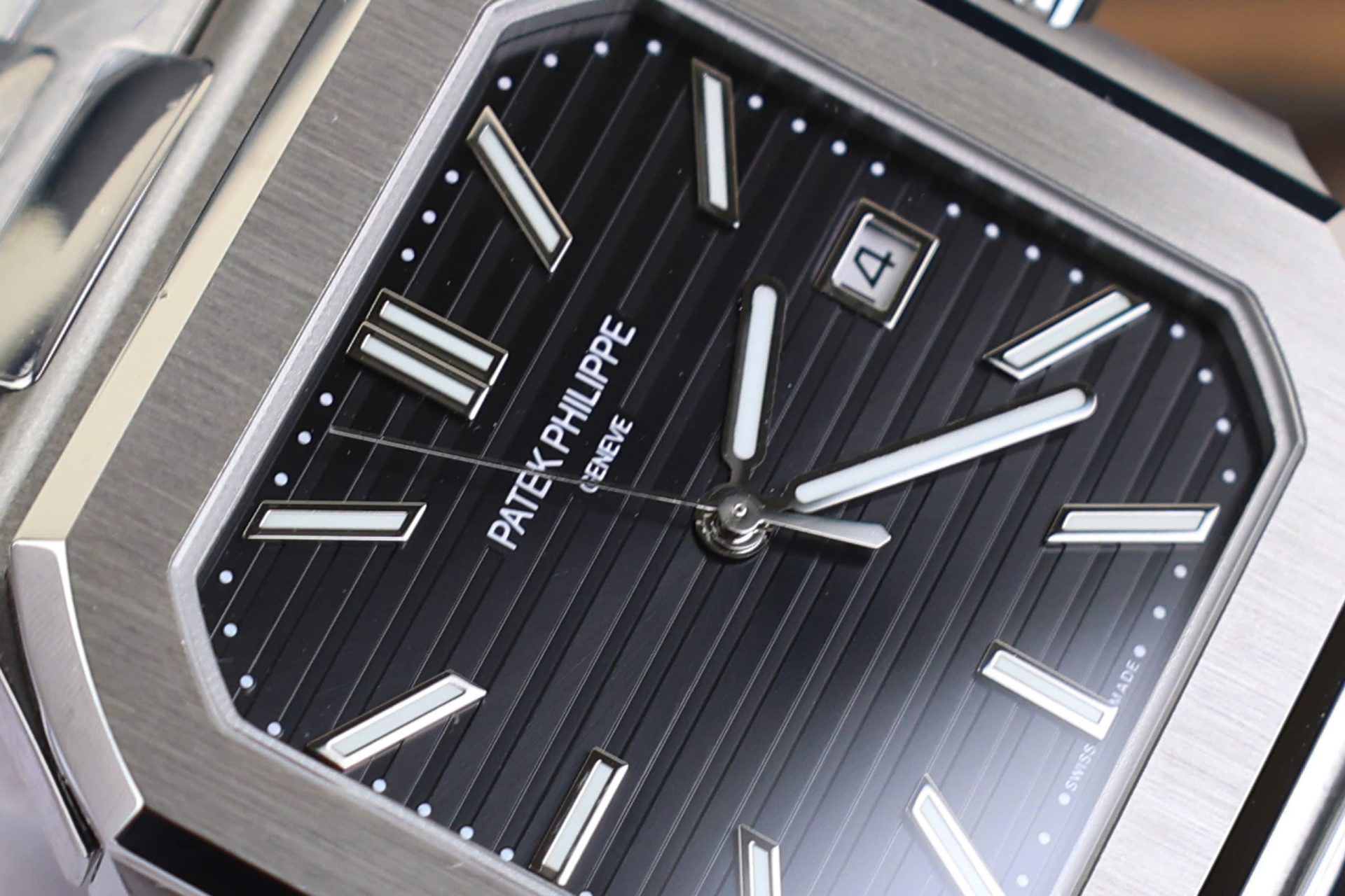 Patek Philippe Cubitus 5821 Replica Watches Black Dial Stainless Steel TW Factory 45mm - Top club